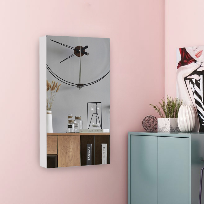 Fashion Simple Jewelry Storage Mirror Cabinet Can Be Hung On The Door Or Wall-Boyel Living
