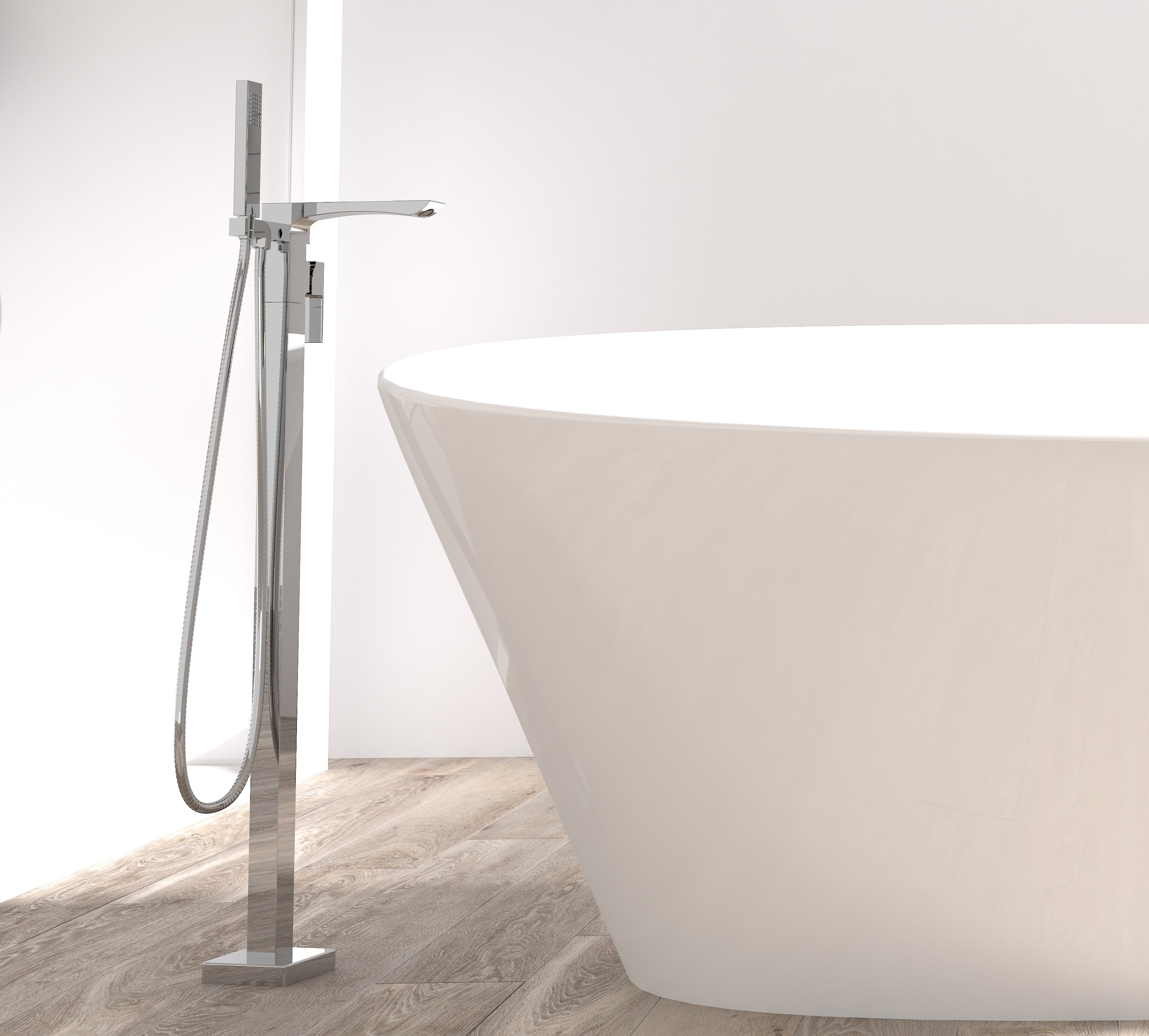 Single Handle Floor Mounted Freestanding Tub Filler-Boyel Living