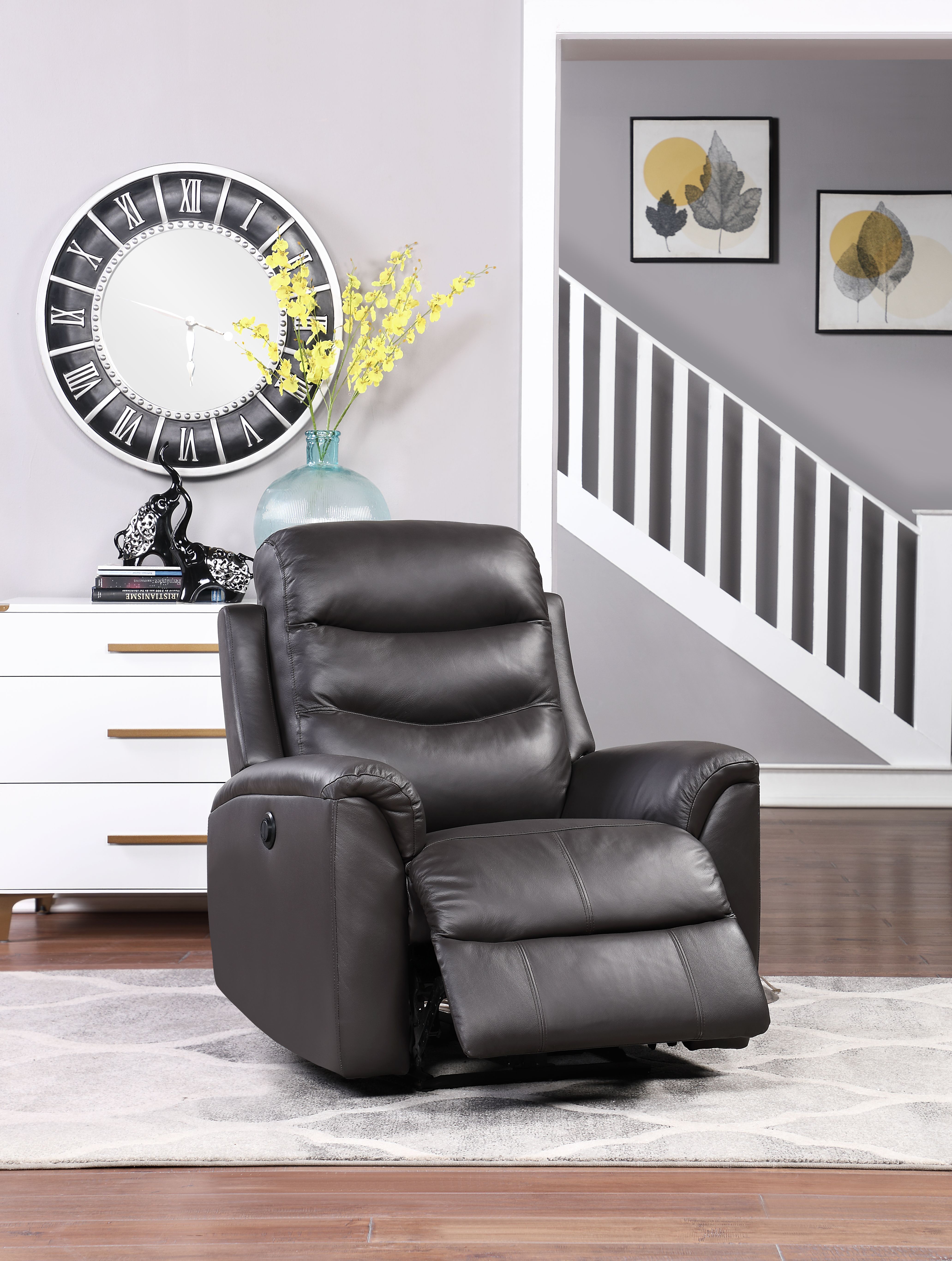ACME Ava Recliner (Power Motion), Brown Top Grain Leather Match-Boyel Living