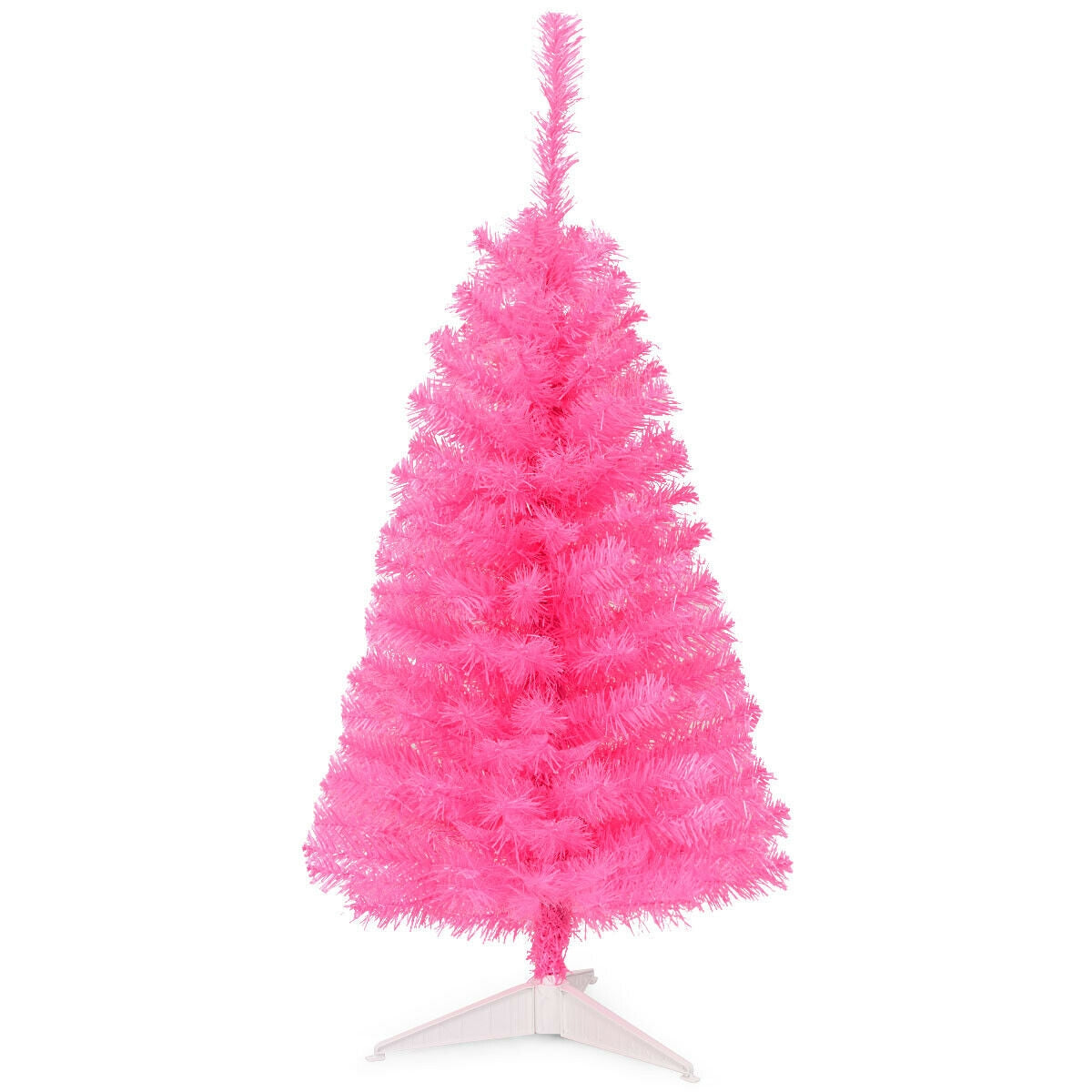 3 ft Premium Artificial Christmas Mini Tree with Stand-Pink-Boyel Living