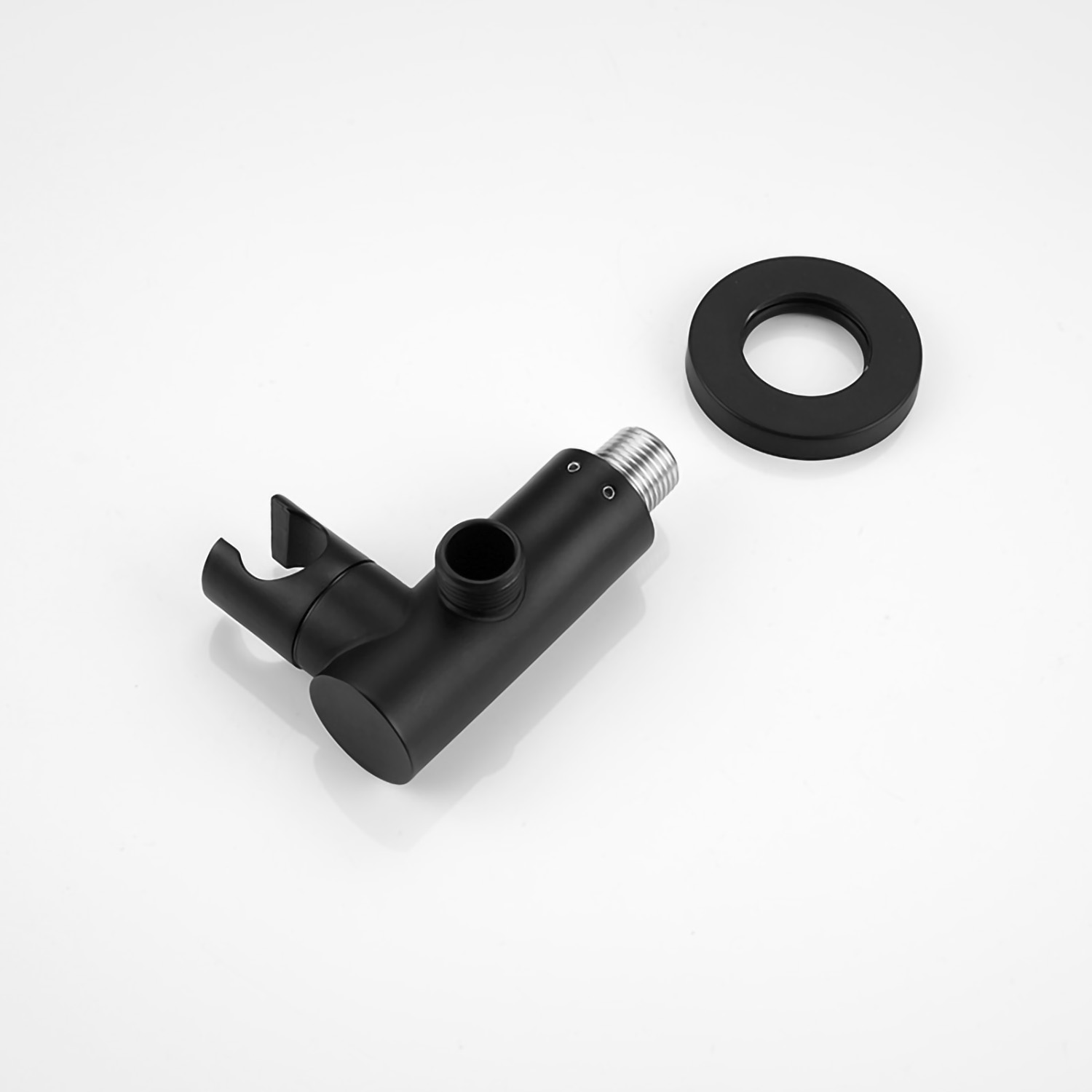 4 GPM 10 in. Round Shower System With Handheld Shower Head in Matte Black-Boyel Living