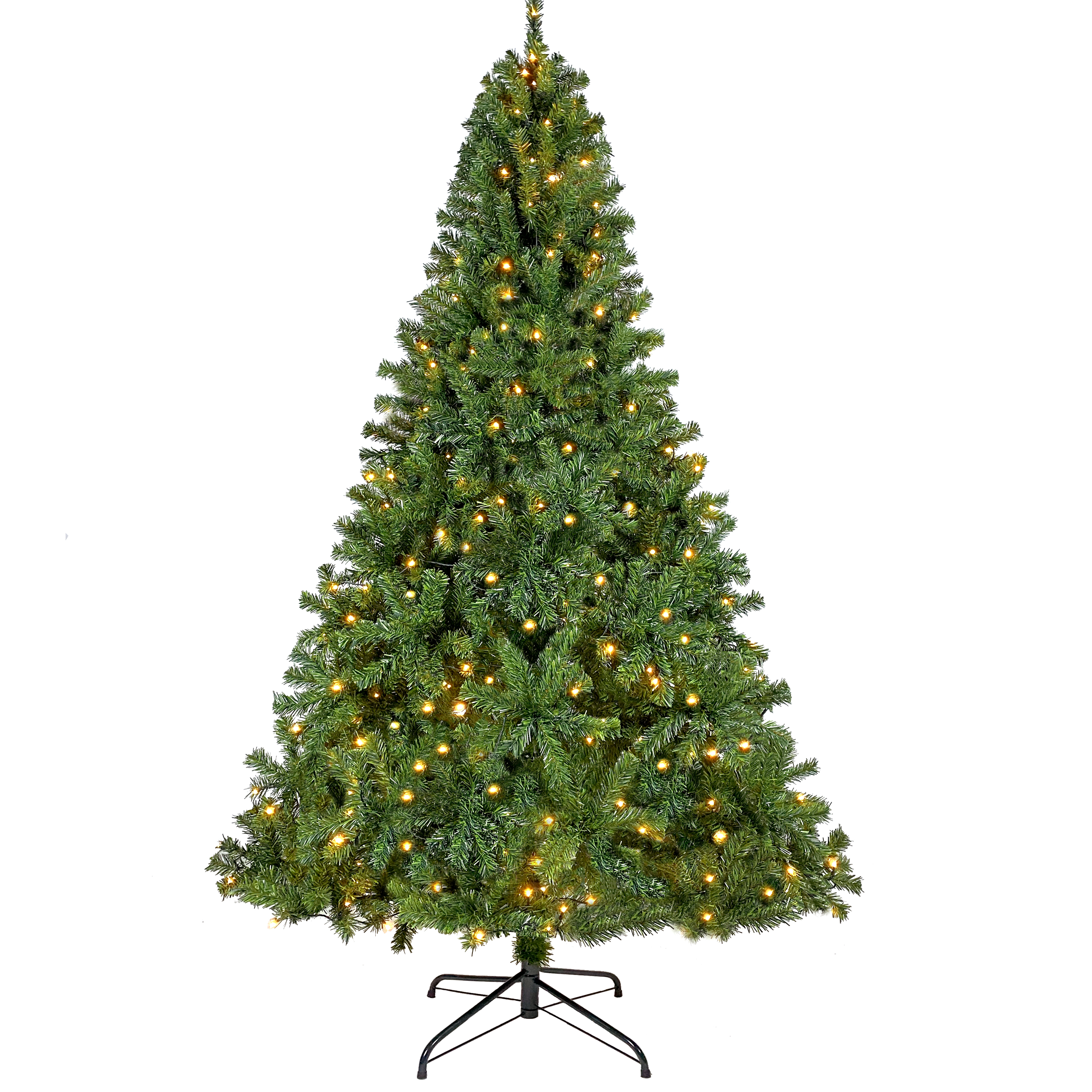 7.5FT Hinged Fraser Fir Artificial Fir Christmas Tree Holiday Decoration w/1,250 Lush Branch Tips, 350 LED Lights-Boyel Living