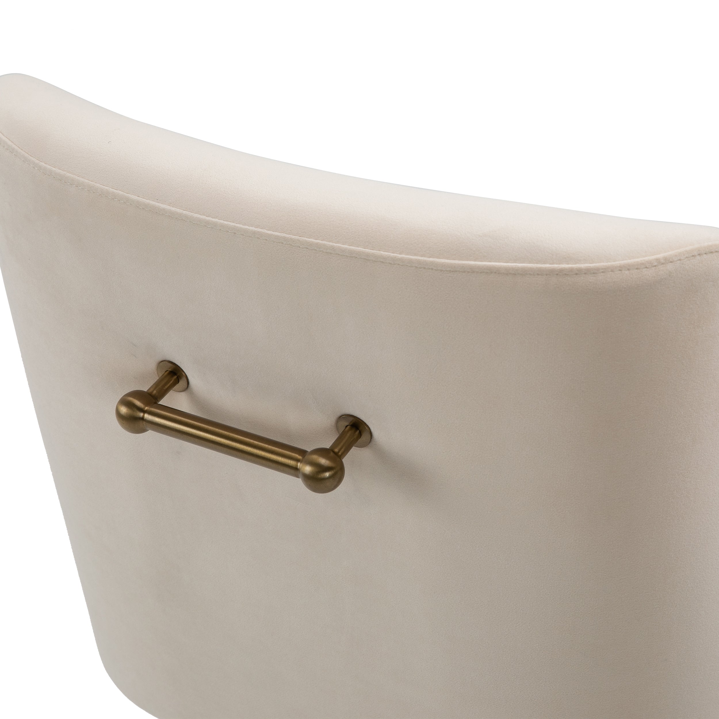 Counter & Bar Stool with Back, Golden Brushed Legs (Set of 2)-Boyel Living