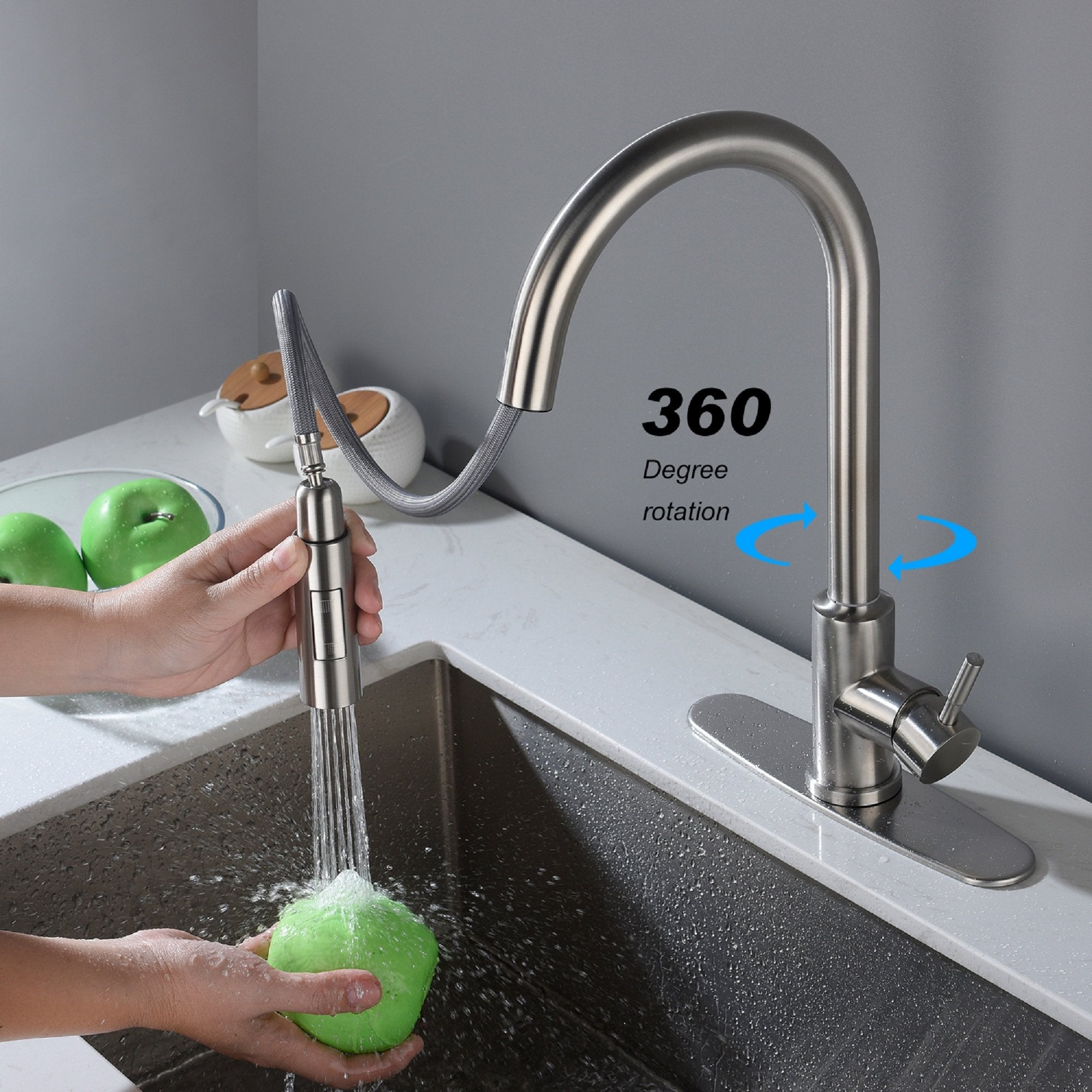 Touch Kitchen Faucet with Pull Down Sprayer-Boyel Living