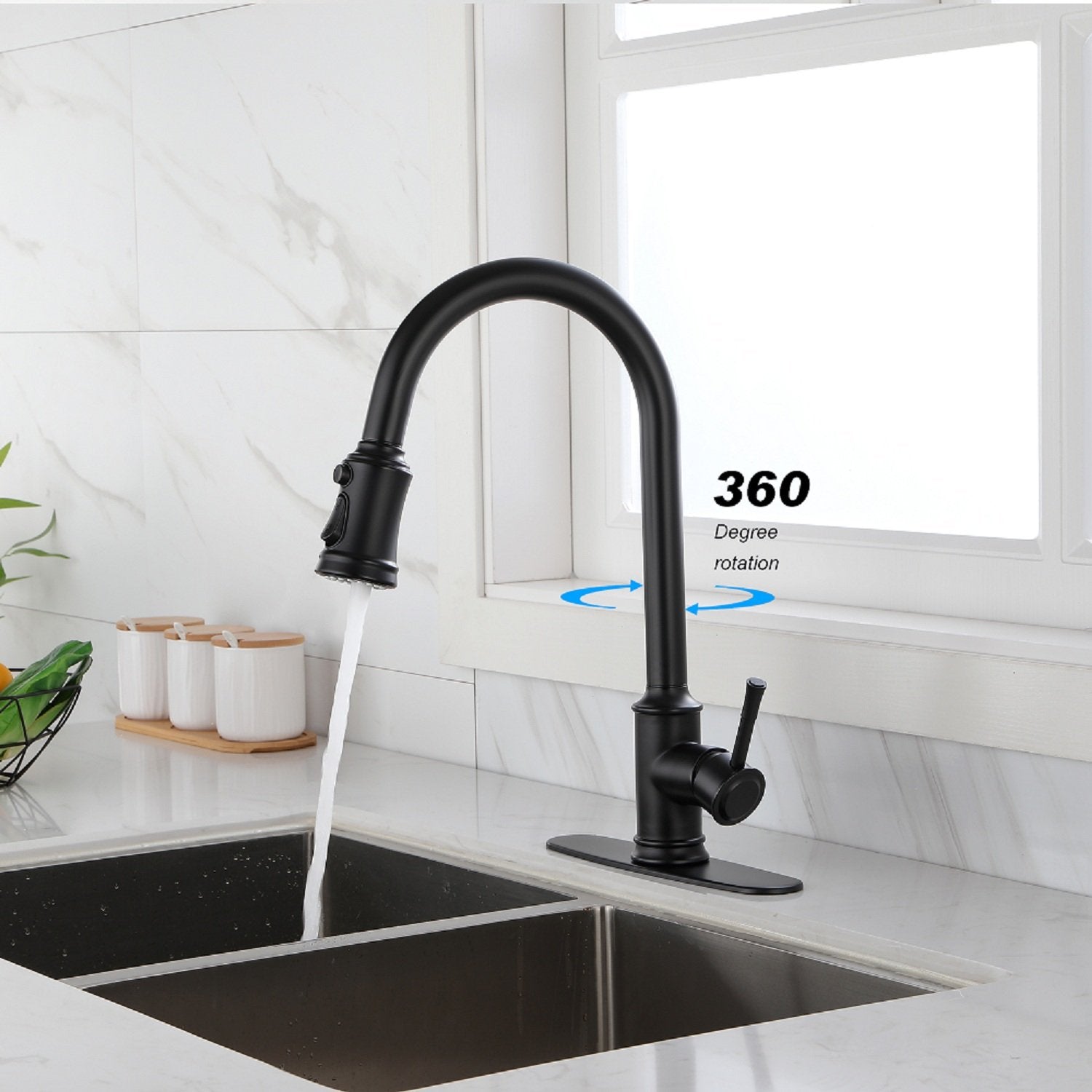 Touch Kitchen Faucet with Pull Down Sprayer-Boyel Living