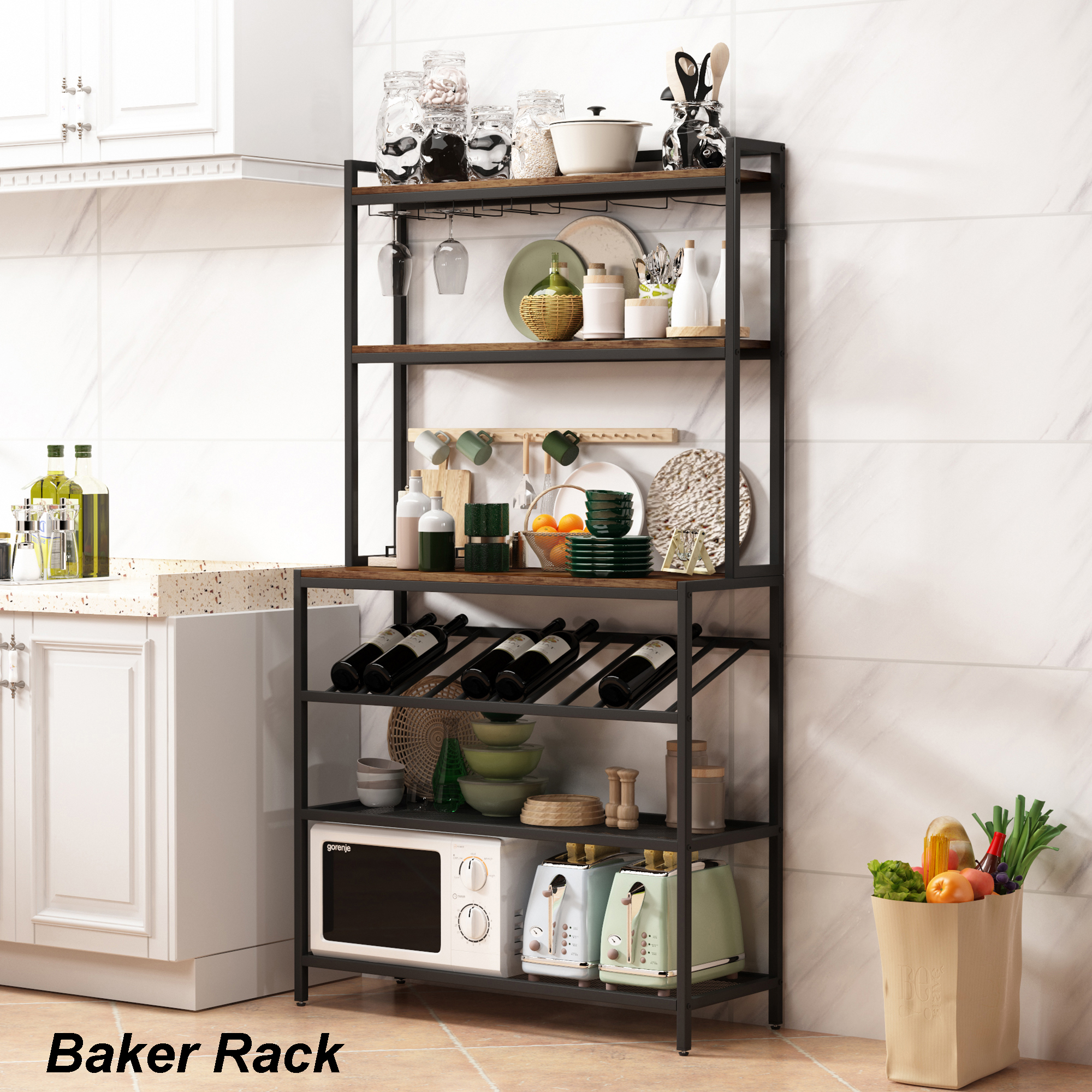 Modern best sale bakers rack