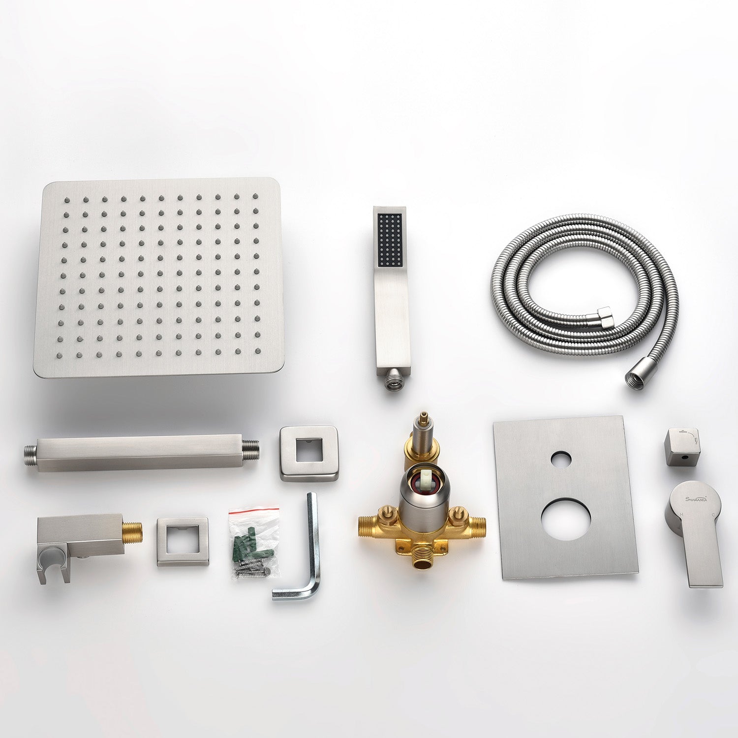 Boyel Living 10 in. Ceiling Mount Dual Shower Heads, Shower System with Rough-In Valve Body and Trim-Boyel Living