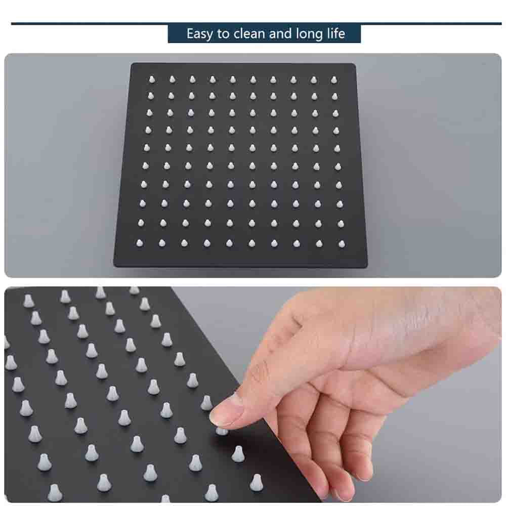 Boyel Living 2.5 GPM Wall Mount Dual Shower Heads Shower System with Handheld and Embeded Box in Matte Black-Boyel Living