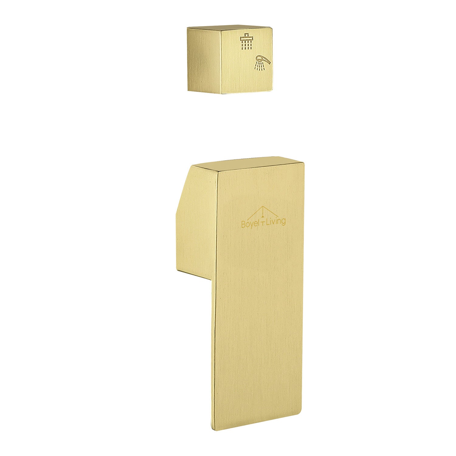 Boyel Living 10 in. Wall Mount High Pressure Shower System with Slide Bar and Handheld Shower in Brushed Gold-Boyel Living