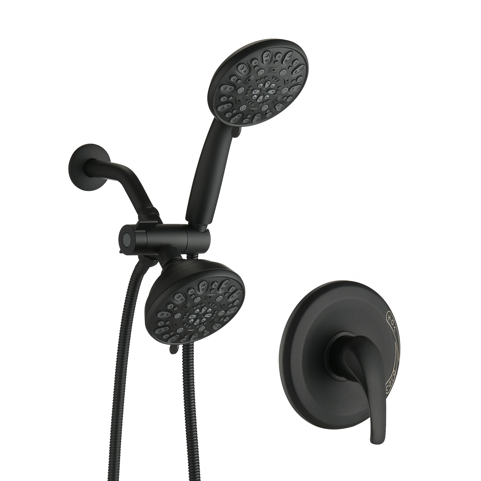 Shower Faucet Systems with Shower Head and Tub Spout