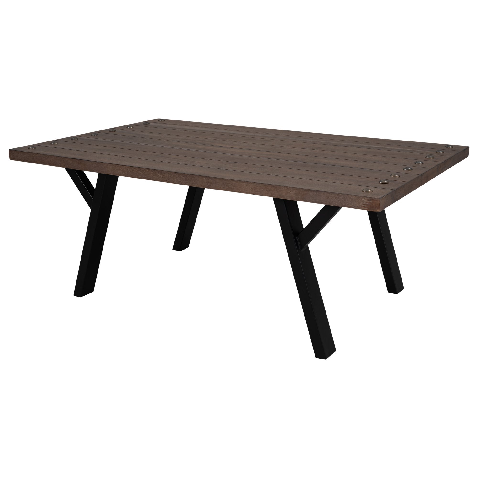 Rustic Coffee table, Wood Top and Metal Legs Table for Living Room,43"-Boyel Living