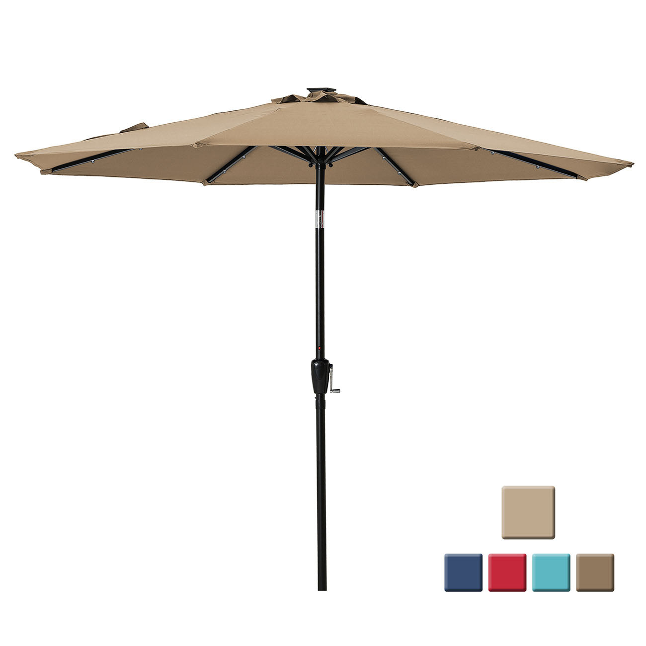 Boyel Living 9-ft Patio Umbrella with LED Lights (Sand)-Boyel Living