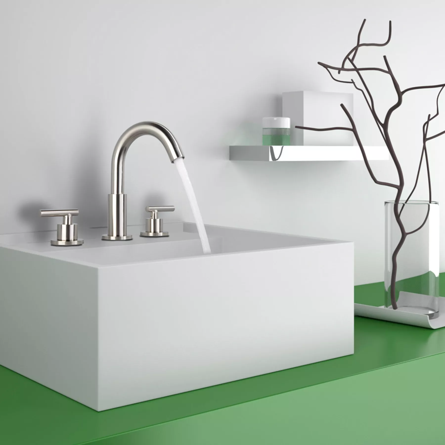 Boyel Living Widespread 2-Handle Bathroom Sink Faucet with Valve and Drain Assembly in Brushed Gold 8 In.-Boyel Living