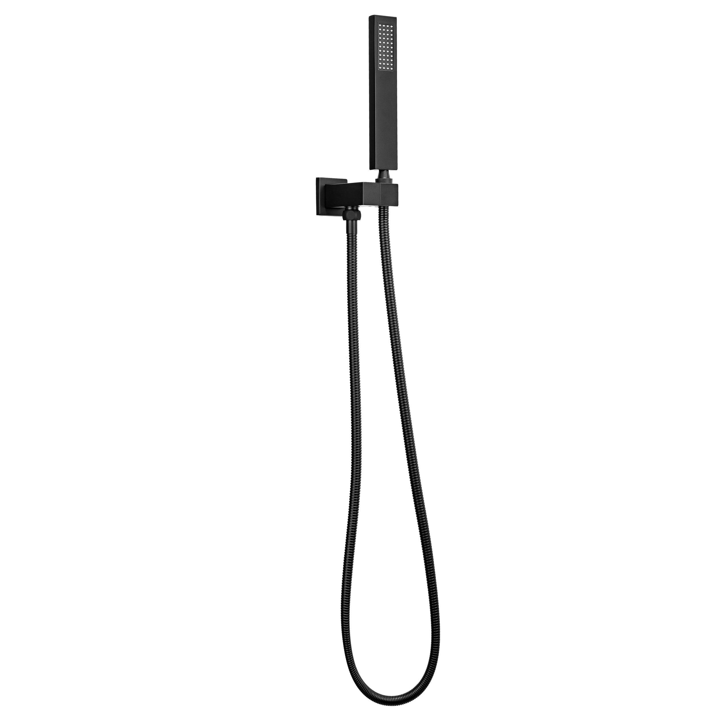 Matt Black Bathtub Faucet With Square Hand-Held-Boyel Living