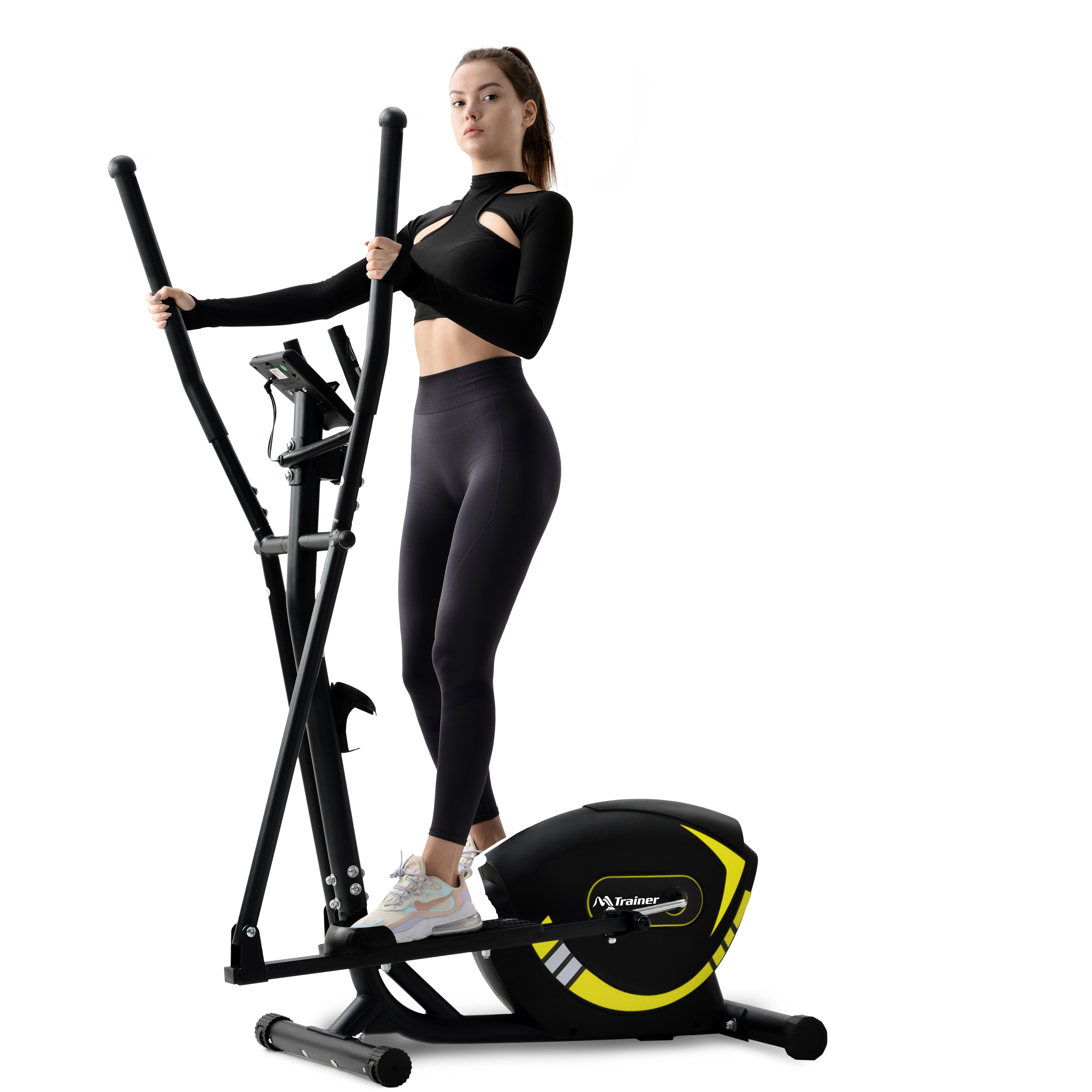 Elliptical Trainer Machine Upright Exercise Bike with 8-Level Magnetic Resistance for Home Gym Cardio Workout-Boyel Living