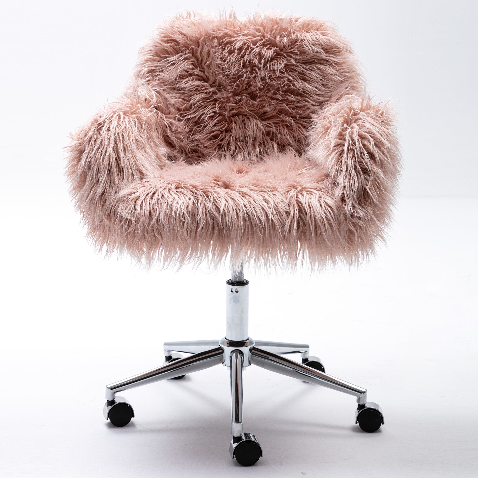 Modern Faux fur home  office chair, fluffy chair for girls, makeup vanity Chair-Boyel Living