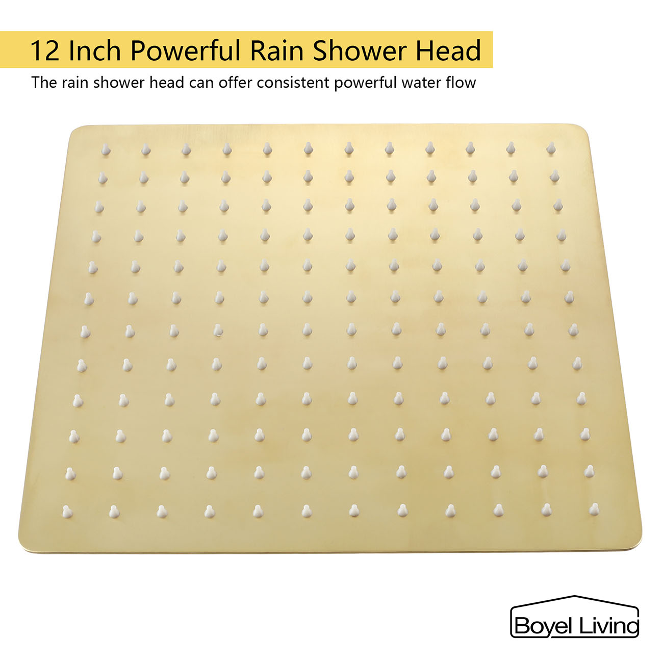 Boyel Living 12-inch Rain Shower Head System Ceiling Mount Dual Shower Heads System-Boyel Living