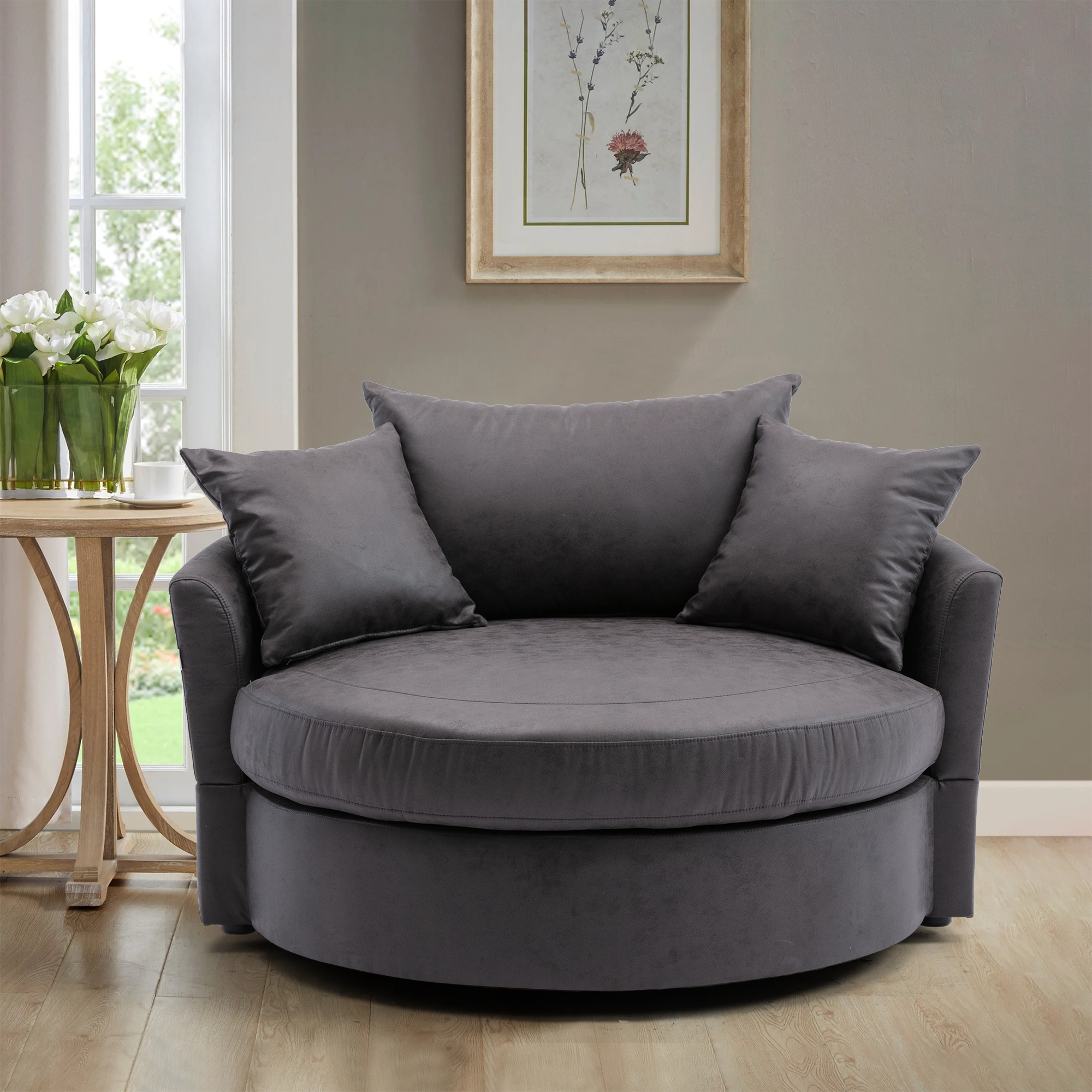 Modern&nbsp; Akili swivel accent chair&nbsp; barrel chair&nbsp; for hotel living room / Modern&nbsp; leisure chair(notice :contact us for more detail)-Boyel Living