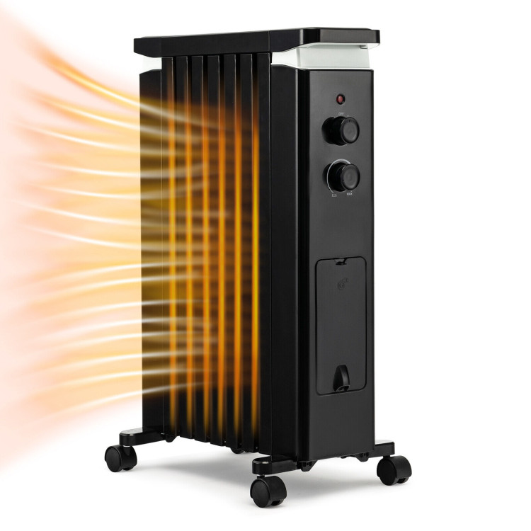 1500W Portable Oil Filled Radiator Heater with 3 Heat Settings