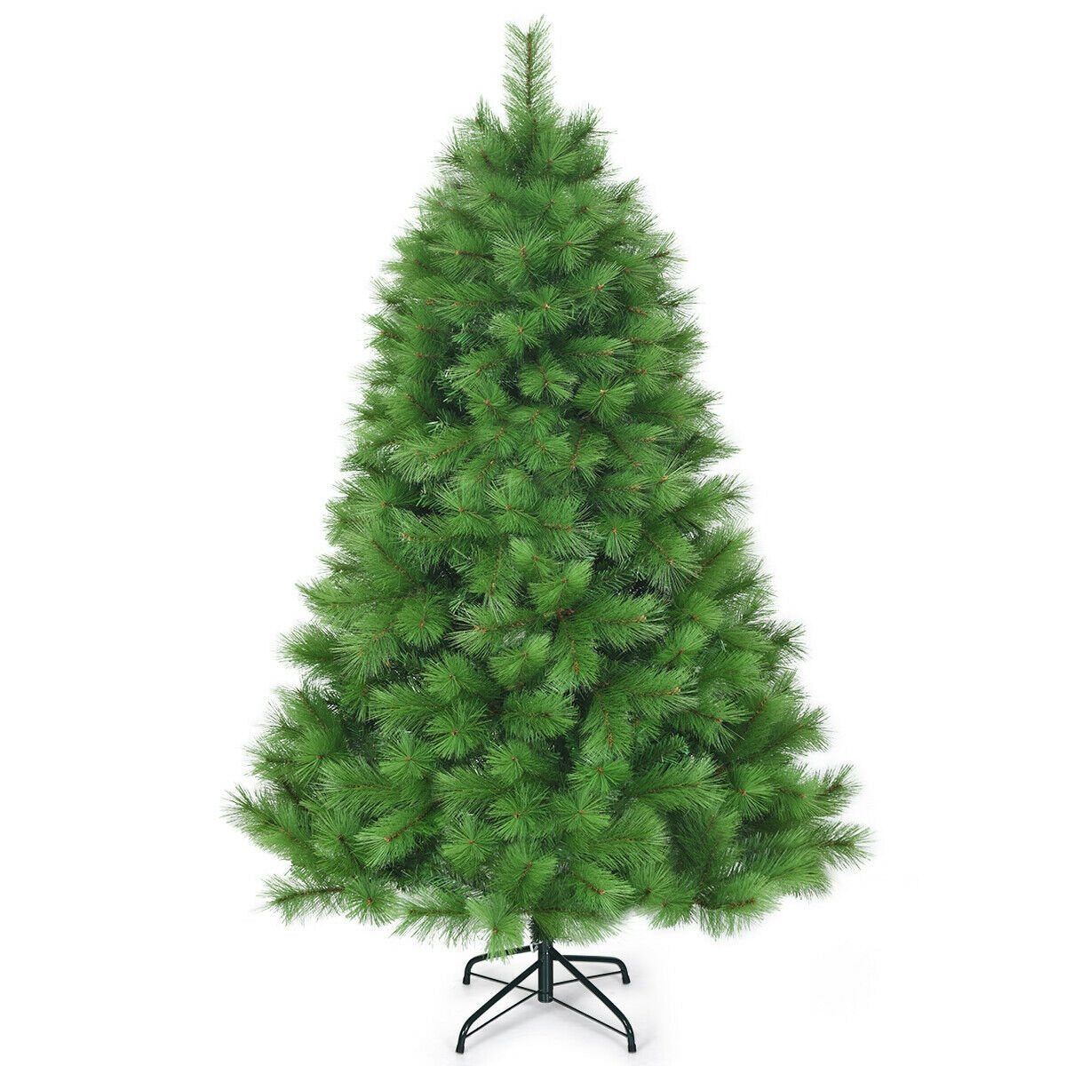 6 ft Hinged Artificial Christmas Tree Holiday Decoration with Stand-Boyel Living