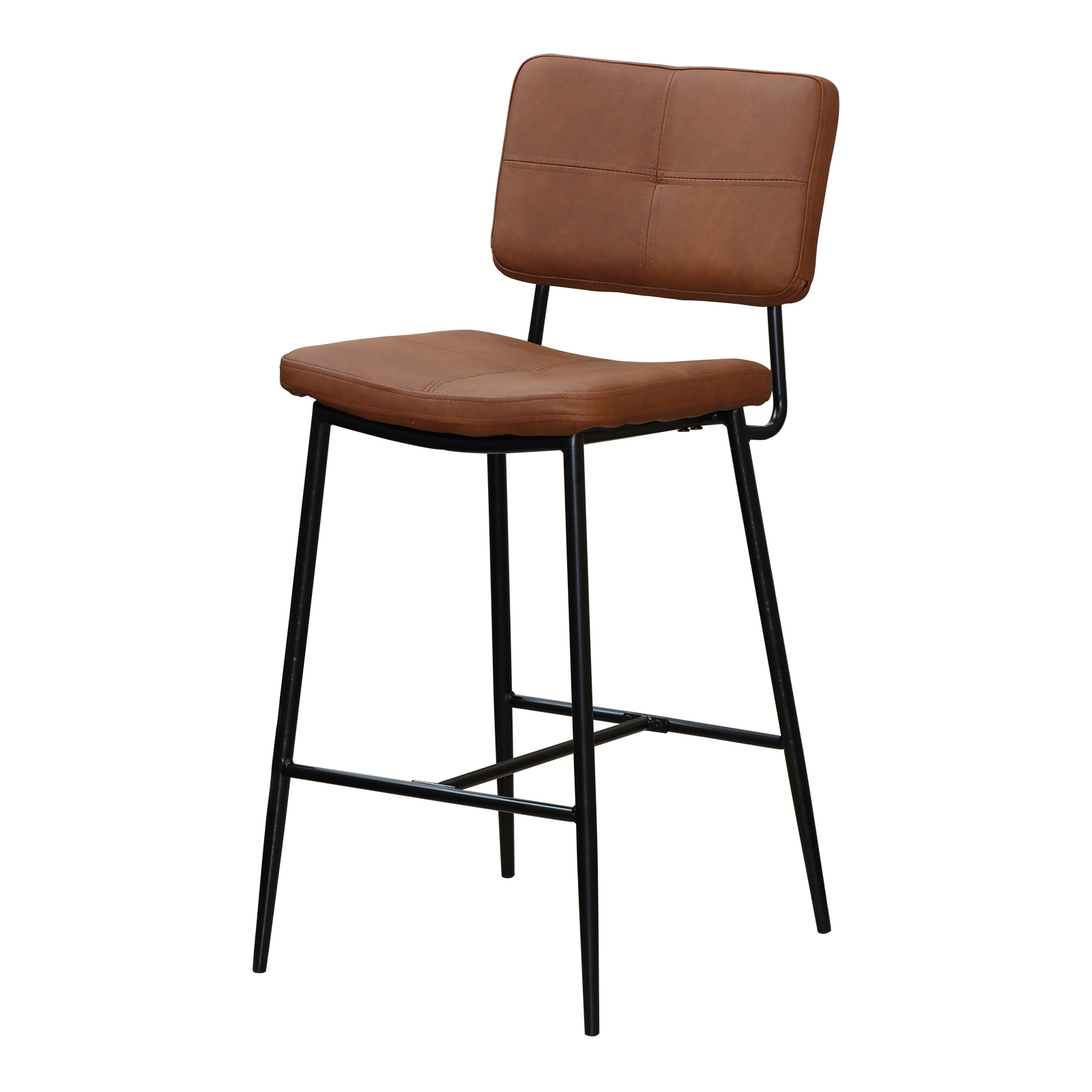 Bar Stools Set of 2, 25' Hight Back Stool Upholstered Counter Chair