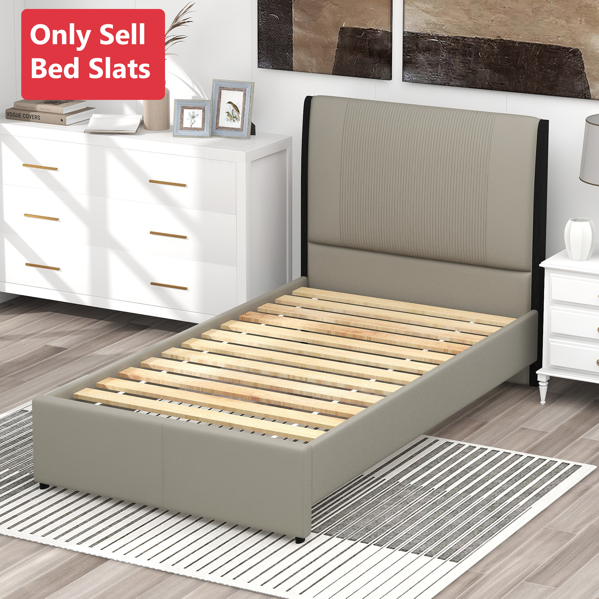 Twin Size Pine Wood Bed Slats(Only Sell Slats!)-Boyel Living