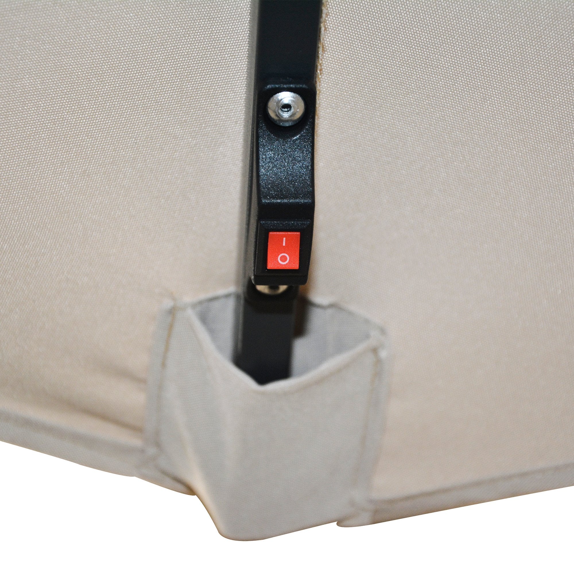 10FT Patio Offset Lighted Hanging Cantilever Umbrella for Backyard,Poolside, Garden and Lawn-Boyel Living