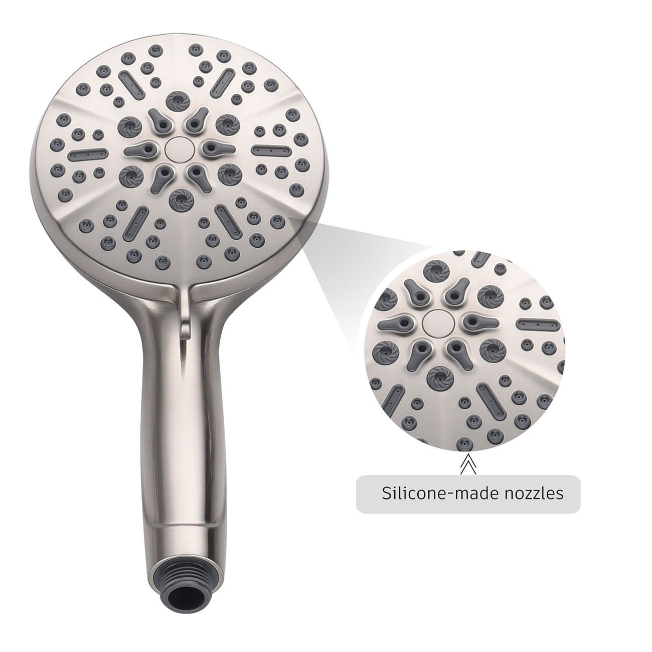 5-Spray Patterns 5 in. High Pressure Wall Mount Handheld Shower Head-Boyel Living