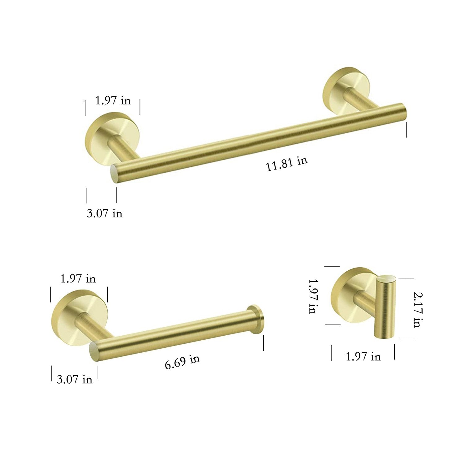 3 - Piece Bathroom Hardware Set-Boyel Living