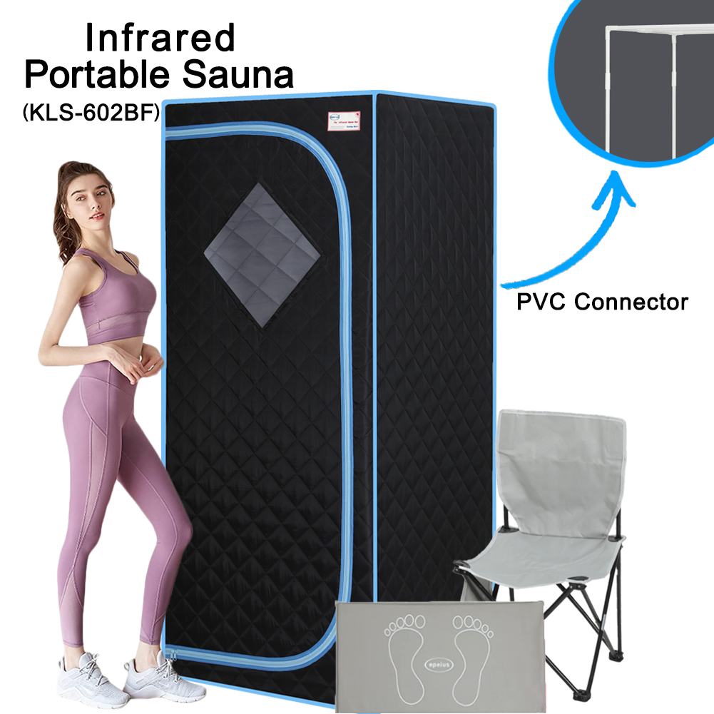 Full Size Black Infrared Sauna Tent for Spa Detox at Home PVC Pipe Connector Easy to Install with FCC Certification-Boyel Living
