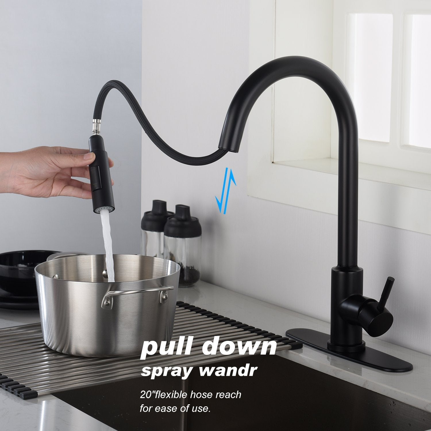 Touch Kitchen Faucet with Pull Down Sprayer-Boyel Living
