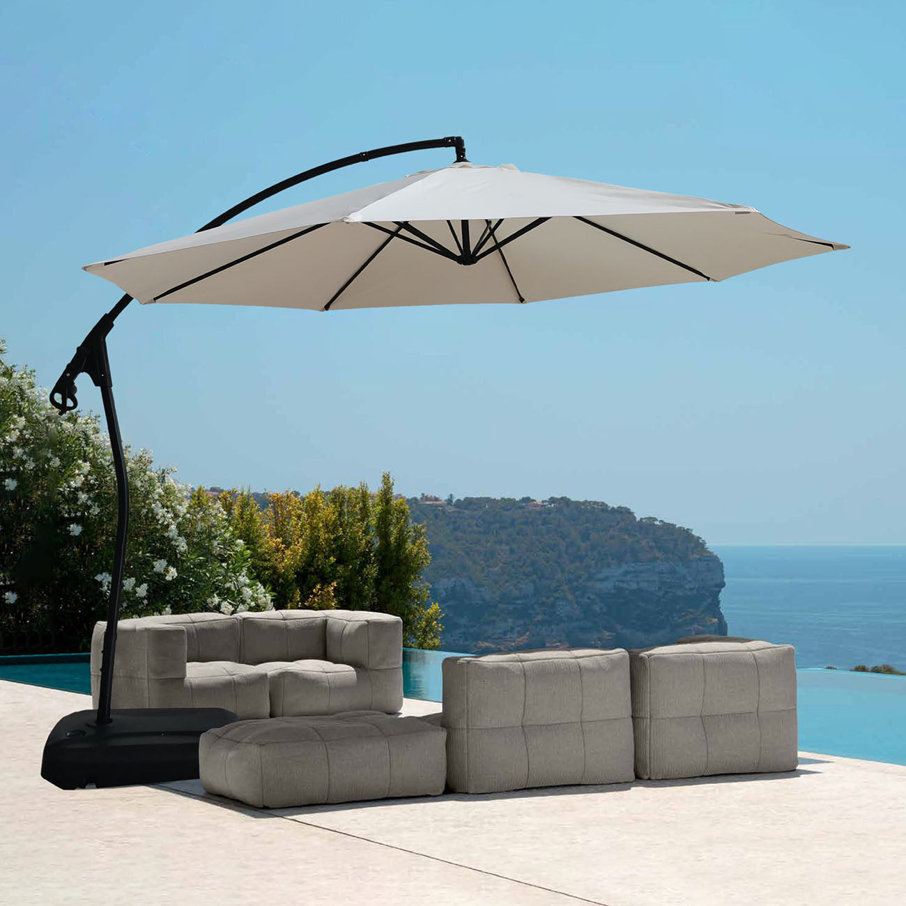 Boyel Living 11-ft Cantilever Patio Umbrella with Base-Boyel Living