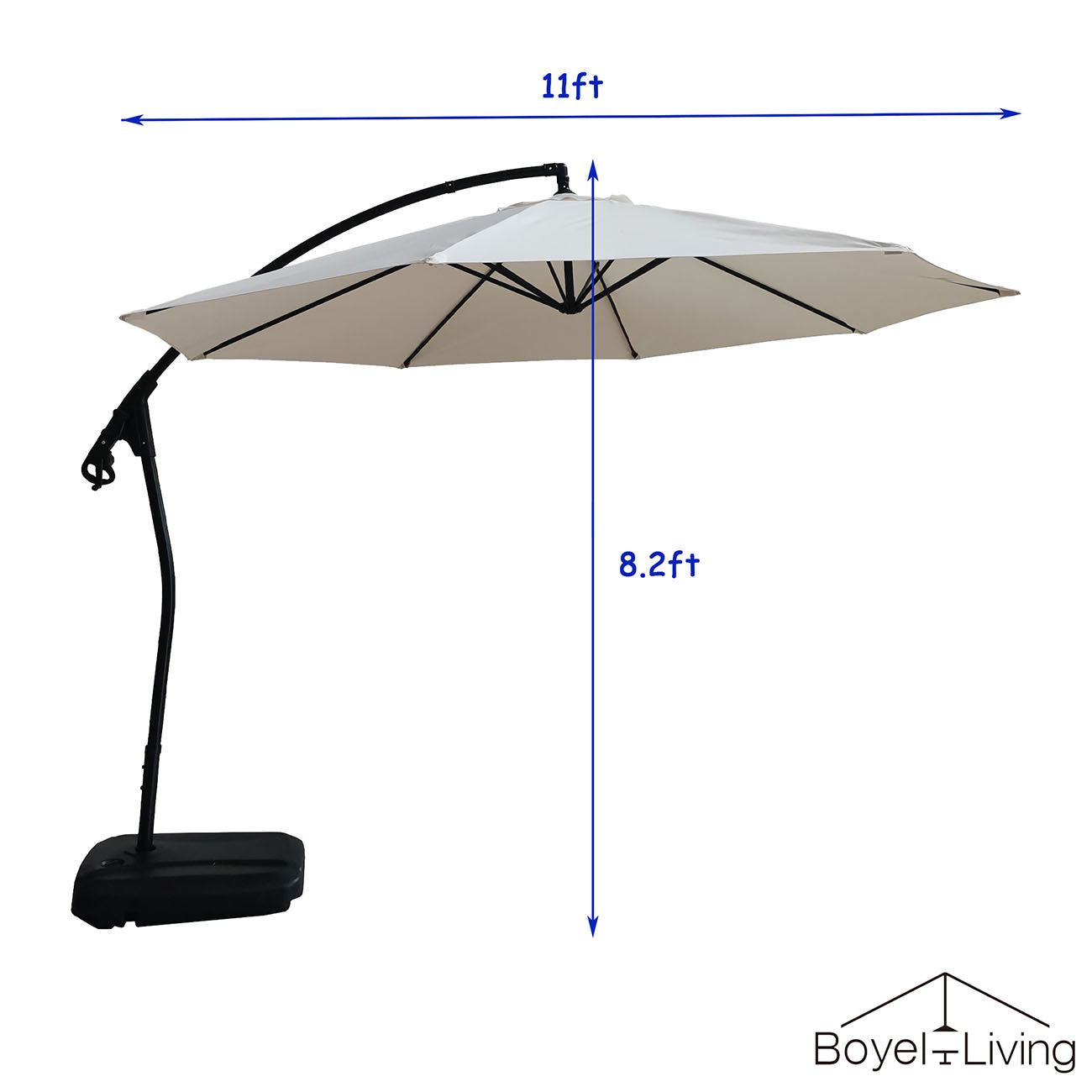 Boyel Living 11-ft Cantilever Patio Umbrella with Base-Boyel Living