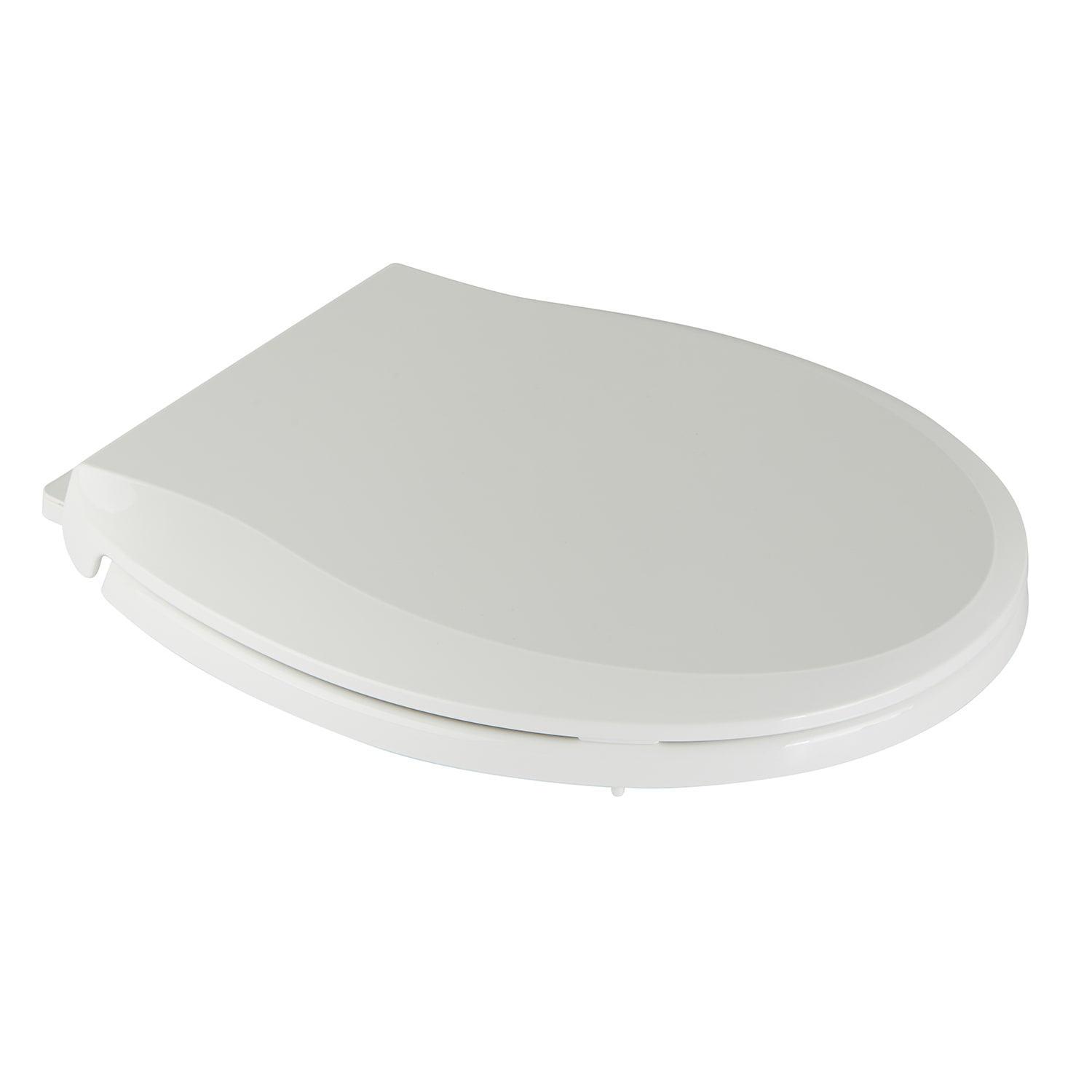 Slow Close Round Closed Front Toilet Seat in White-Boyel Living