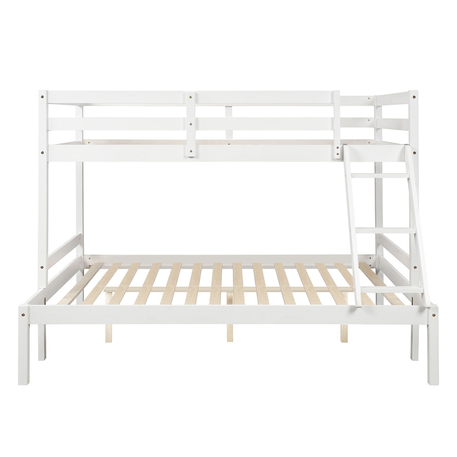 Twin over full bunk bed (White) ( old sku : WF193722AAK ）-Boyel Living