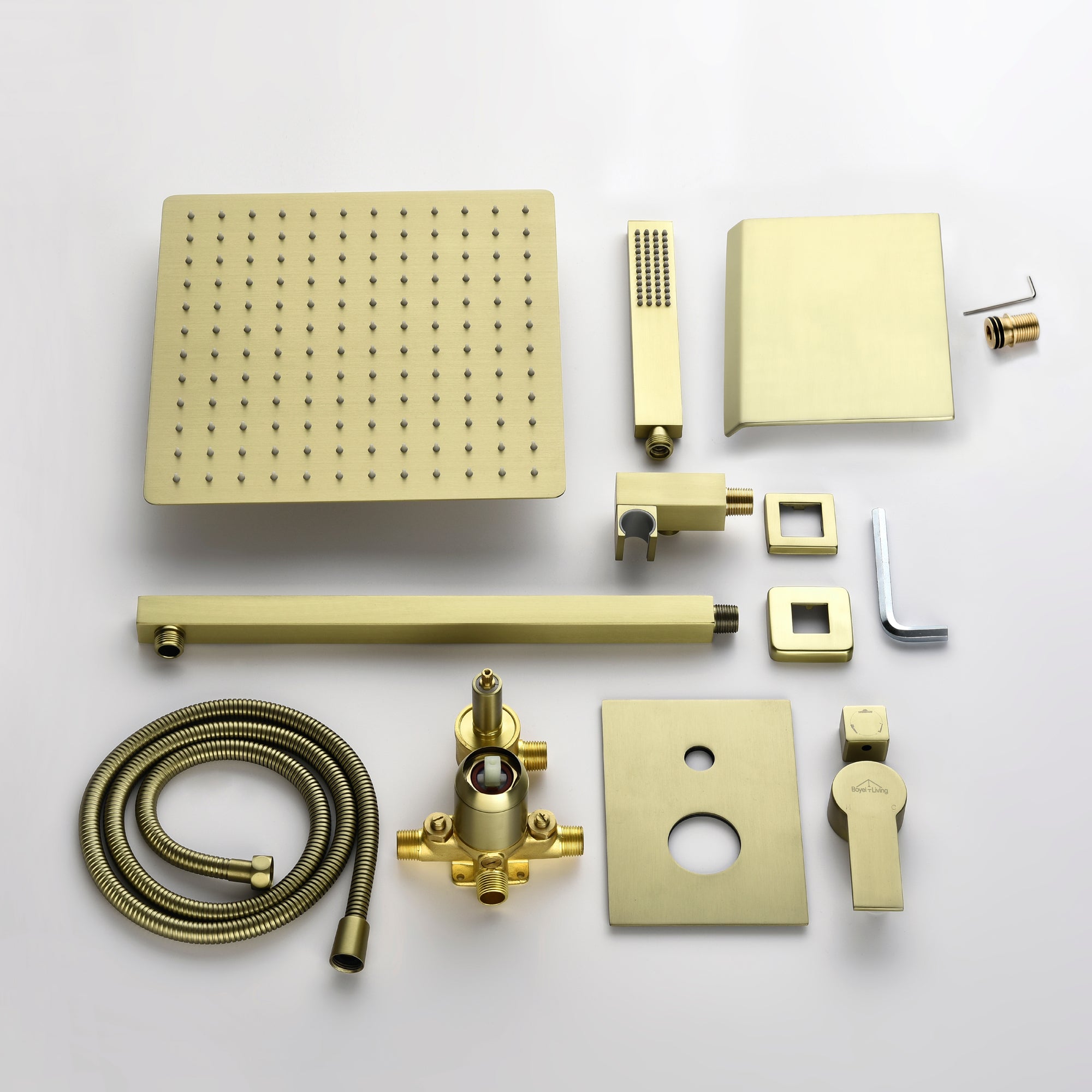 Boyel Living 12 in. Brushed Gold Shower System Packing List-Boyel Living