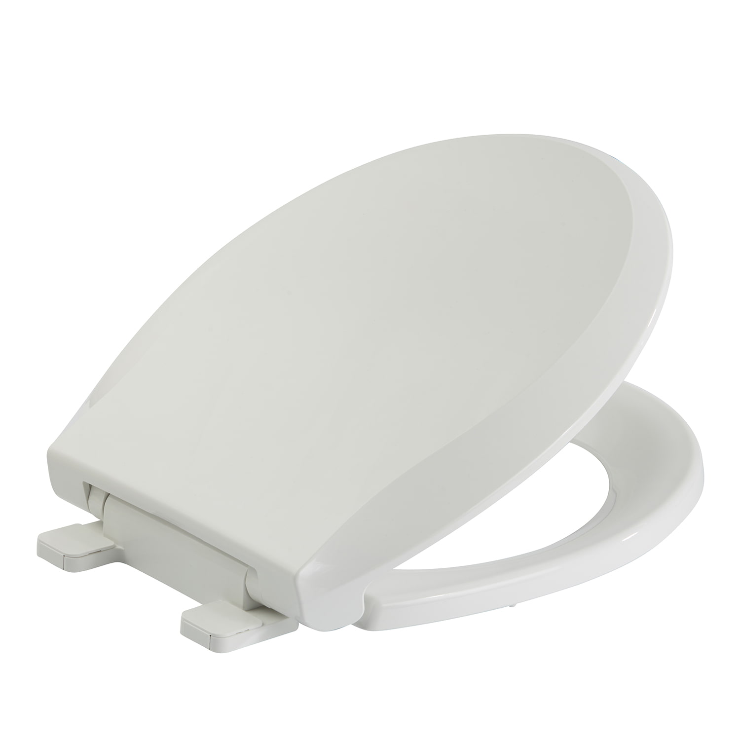 Slow Close Round Closed Front Toilet Seat in White-Boyel Living