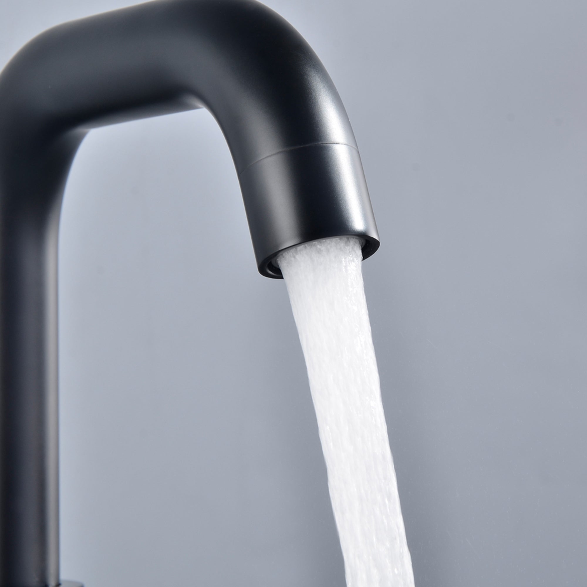 Boyel Living 8 in. Widespread 2-Handle Mid-Arc Bathroom Faucet with Valve and cUPC Water Supply Lines in Matte Black-Boyel Living