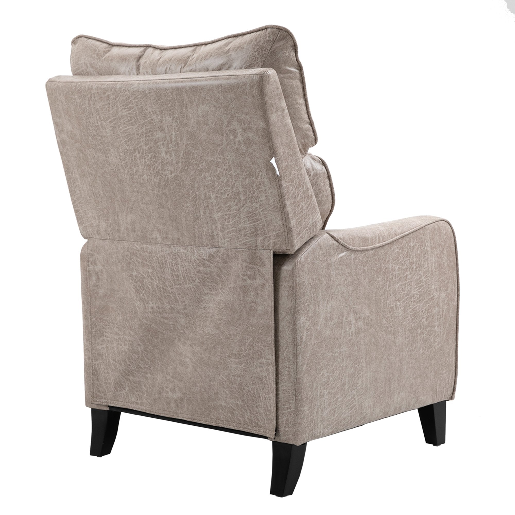 Microfiber Manual Glider Club Recliner, Light Grey/Light Brown/Dark Brown-Boyel Living
