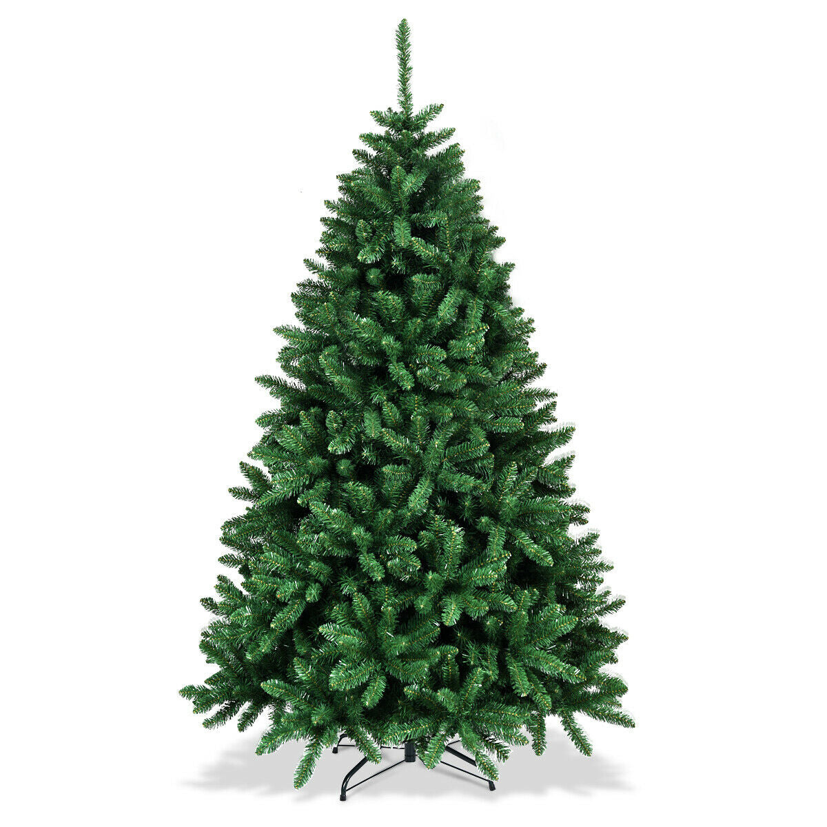 6 Feet Hinged Artificial Christmas Tree with Solid Metal Stand-Boyel Living