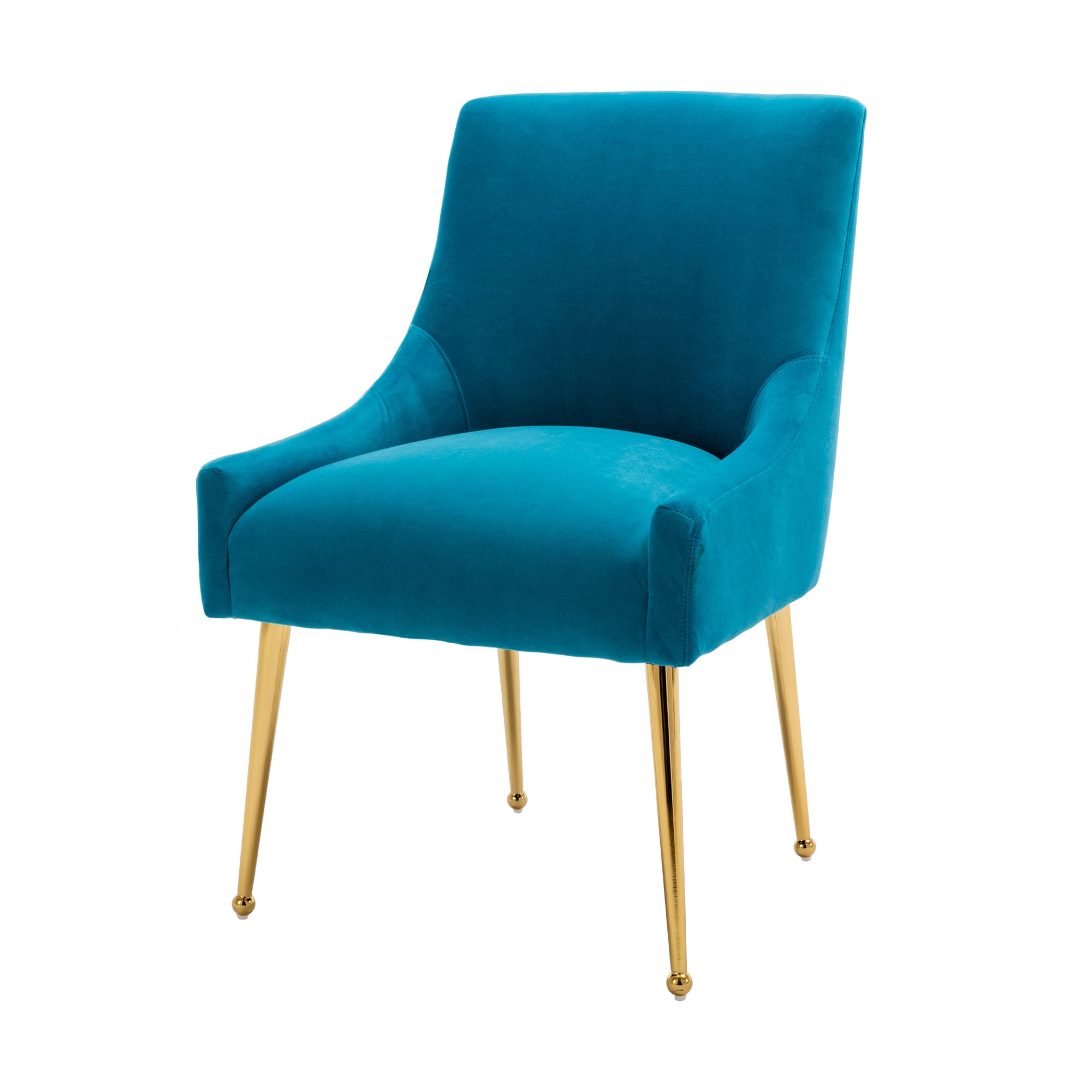 Velvet Dining Chair, Accent Side Chair With Adjustable Foot Nails, Set of 2-Boyel Living