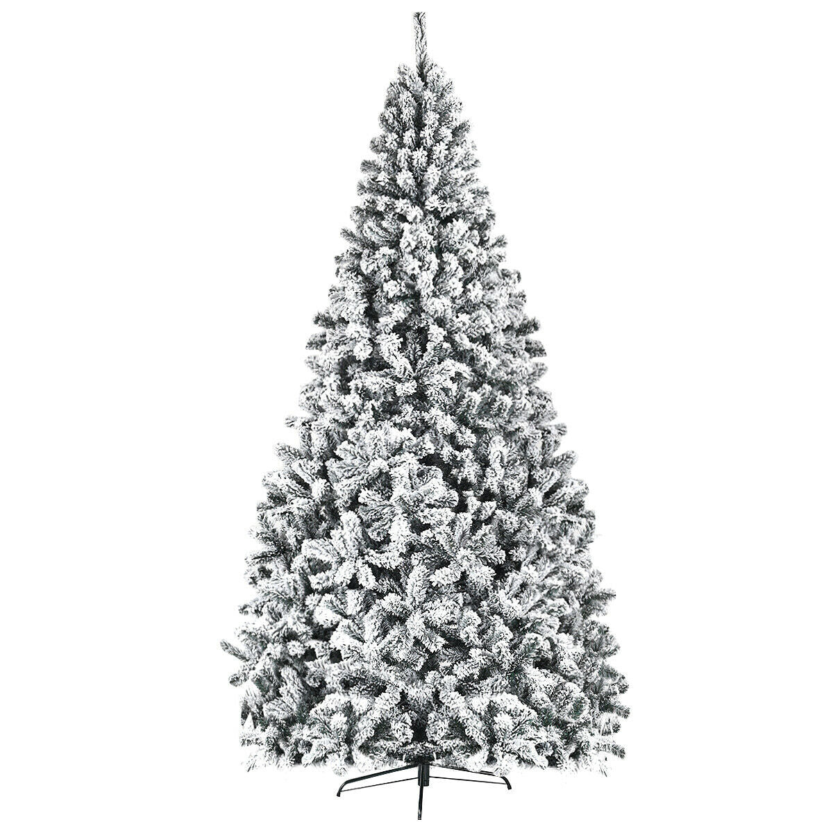 9 Feet Artificial Christmas Tree with Premium Snow Flocked Hinged-Boyel Living