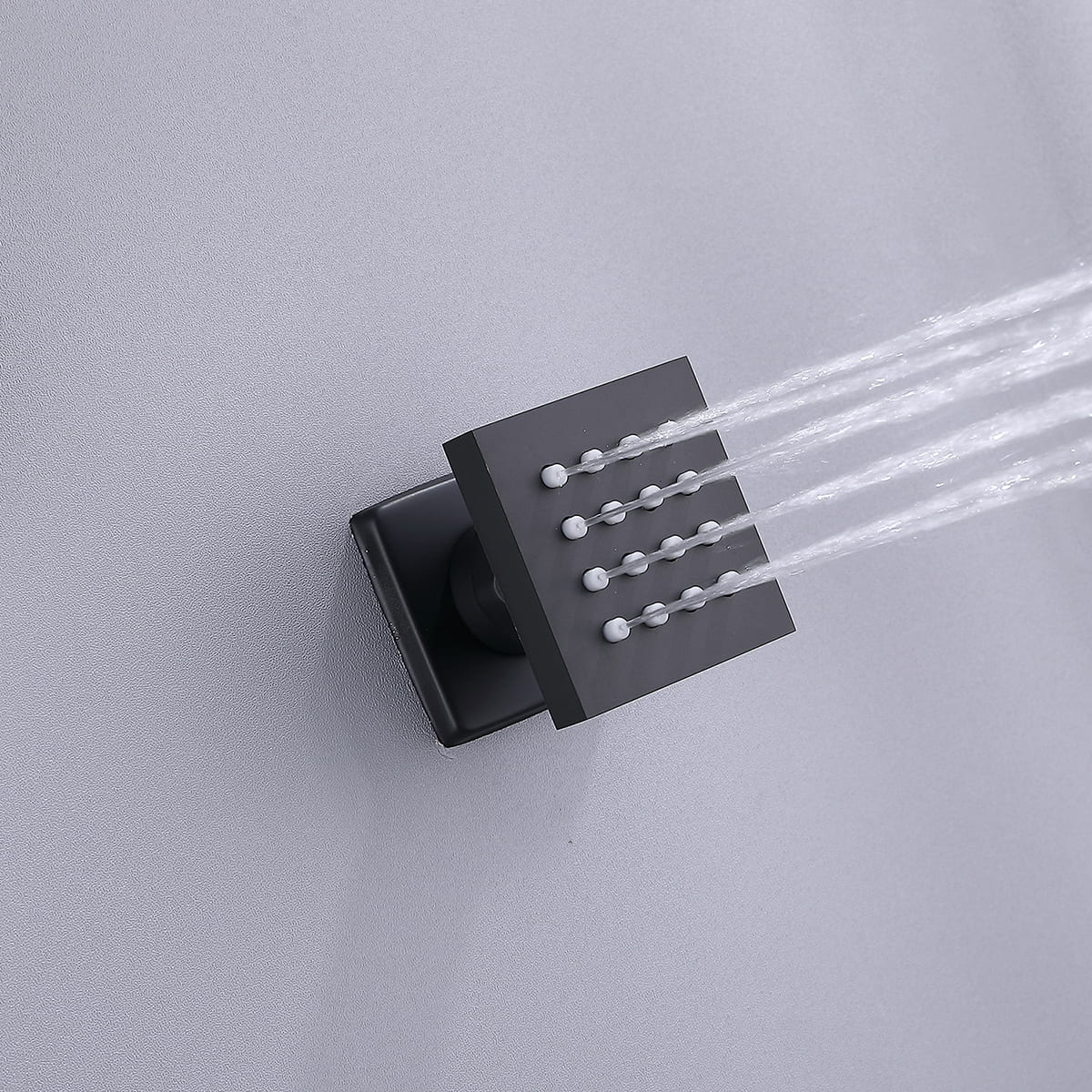 Matte Black Waterfall Wall Mount Shower System with Handheld and 4 Side Spray-Boyel Living