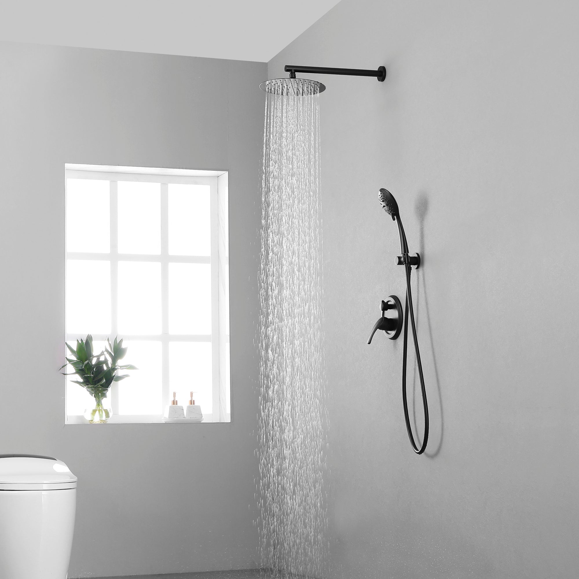 Boyel Living 3.2 GPM Wall Mount Shower Head System with Dual Shower Heads-Boyel Living