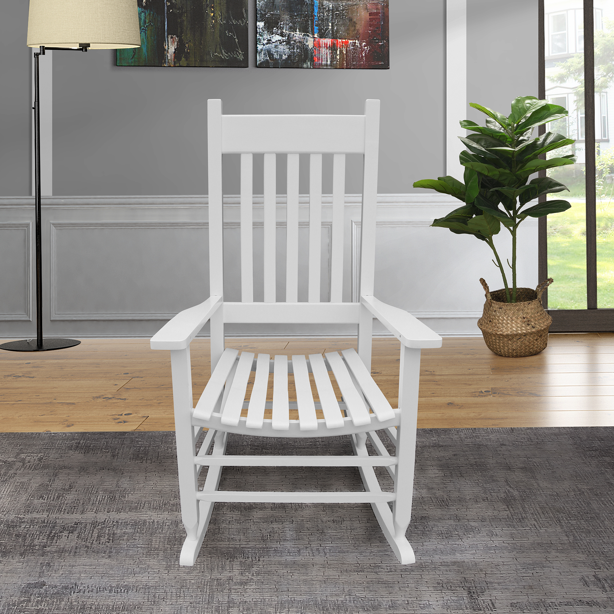 wooden porch rocker chair  WHITE-Boyel Living