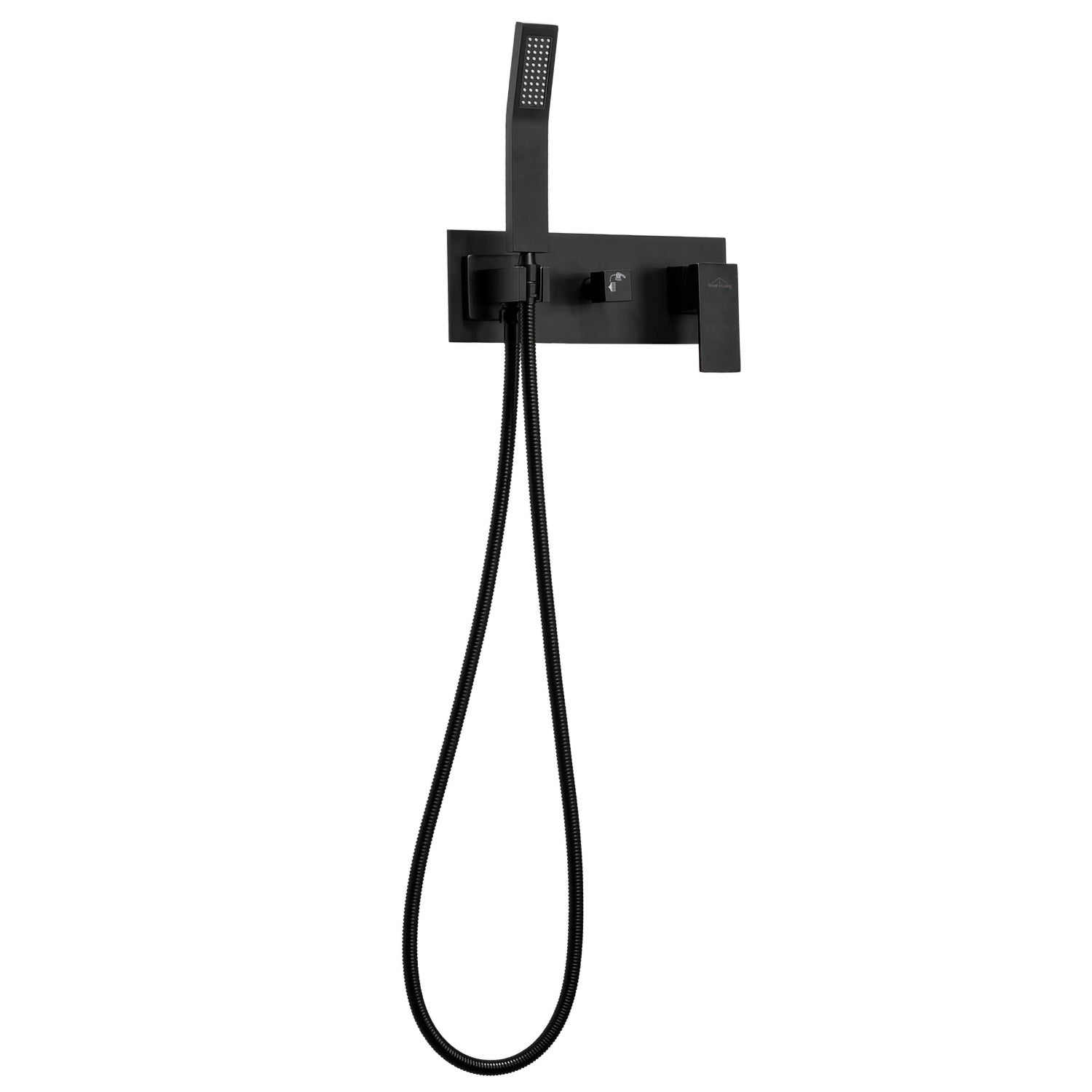 Matte Black 10 in. Square High Pressure Shower System with Handheld Shower Head-Boyel Living
