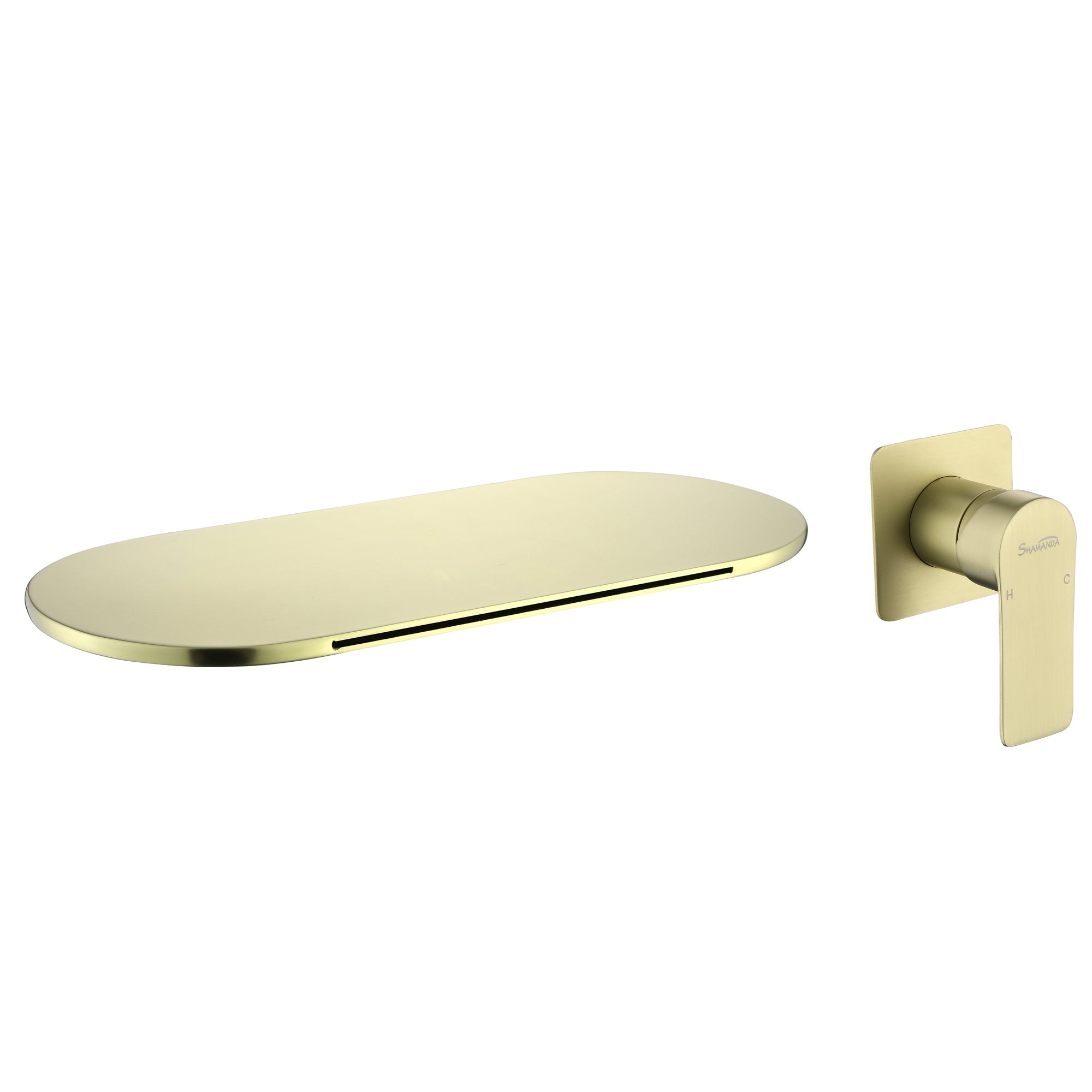 Boyel Living Single Handle Wall Mounted Faucet with Valve in Brushed Gold-Boyel Living