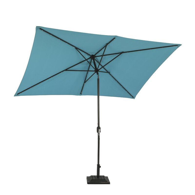 10' x 6'5 Rectangular Lighted Market Umbrella-Boyel Living