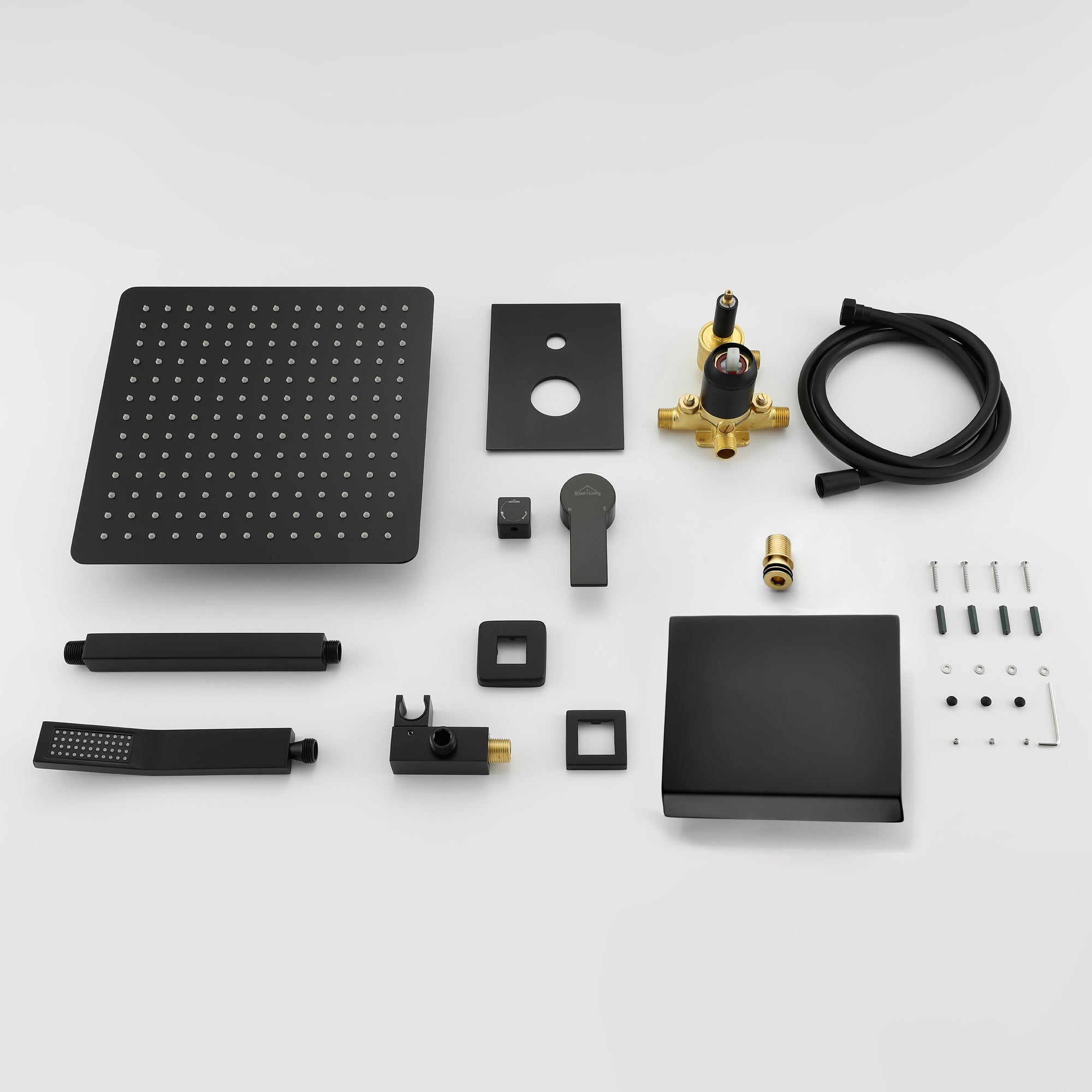 Boyel Living Ceiling Mount 12 in. Dual Shower Heads System Packing List-Boyel Living