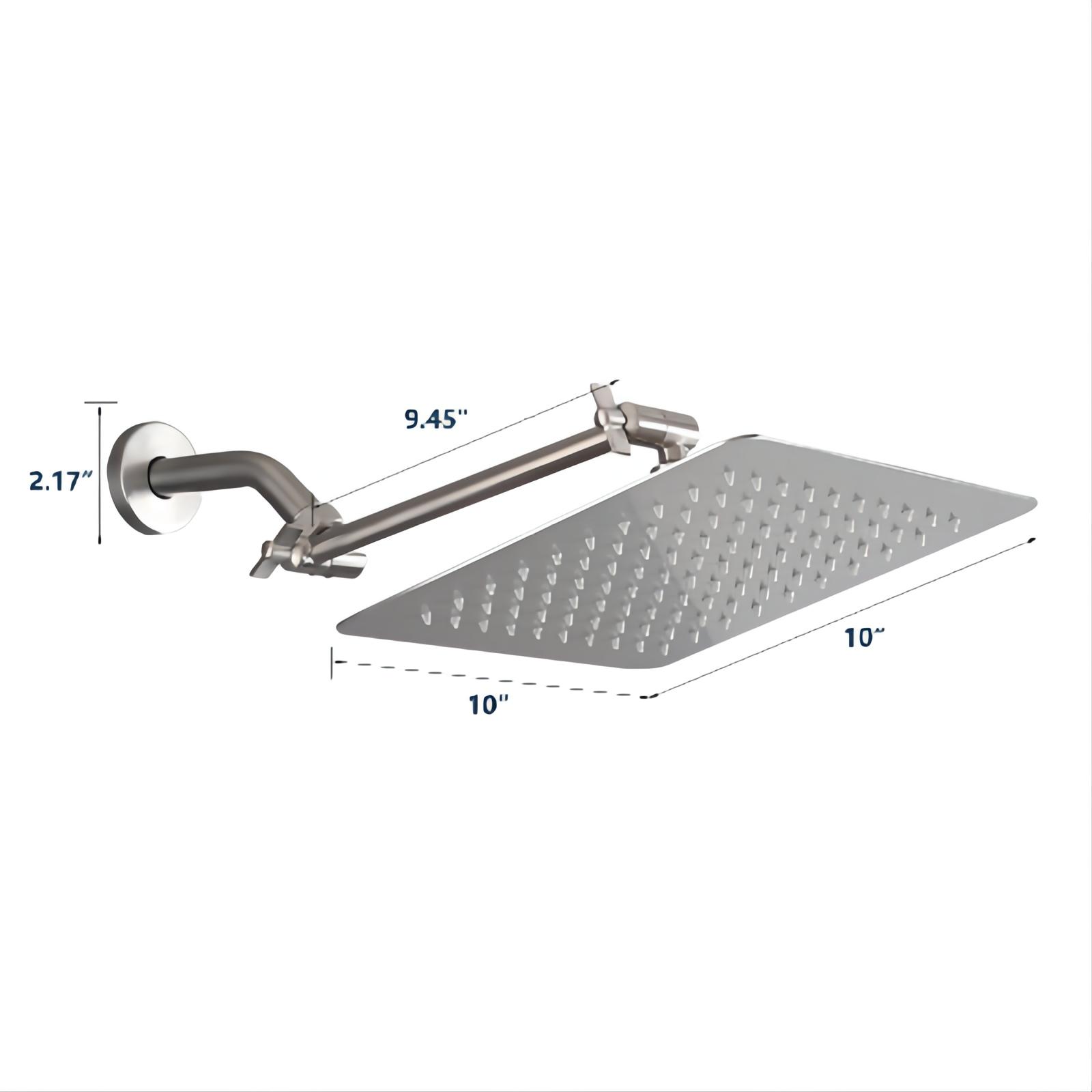 Size Details of 10 Inche Square Shower Head